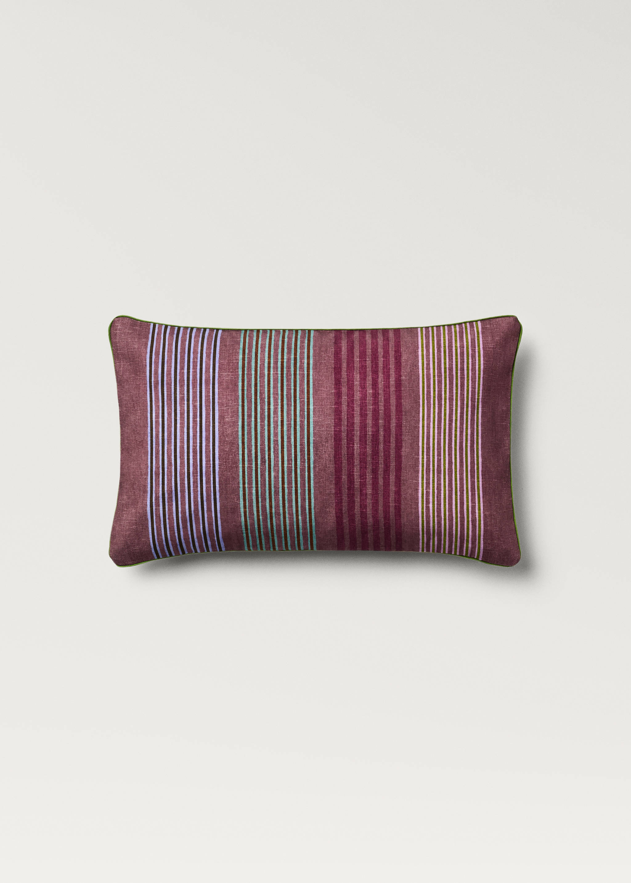 Multi-coloured cushion cover with contrasting trim 30x50 cm - Article without model