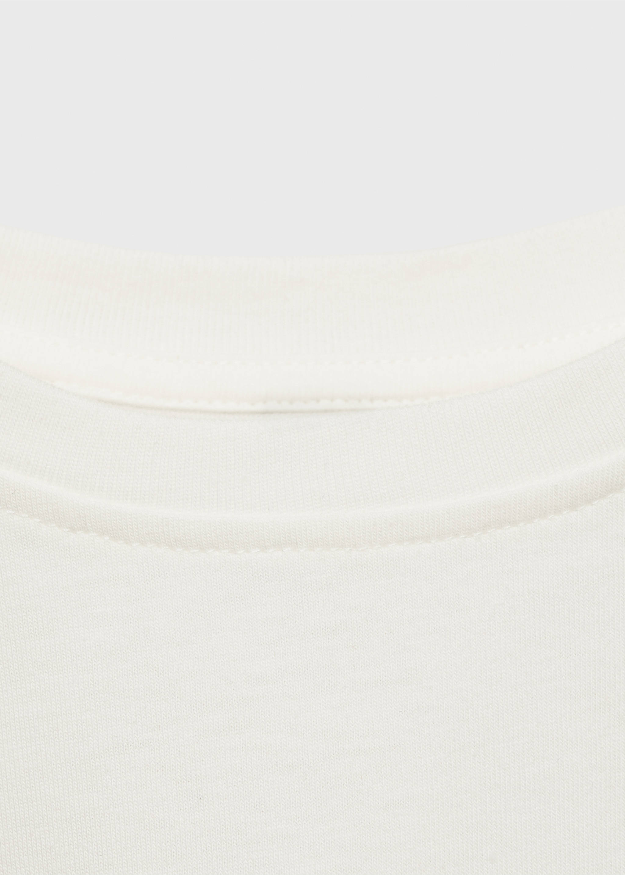 Cotton t-shirt with flower detail - Details of the article 0, Off White. Ref: 87002532-00.