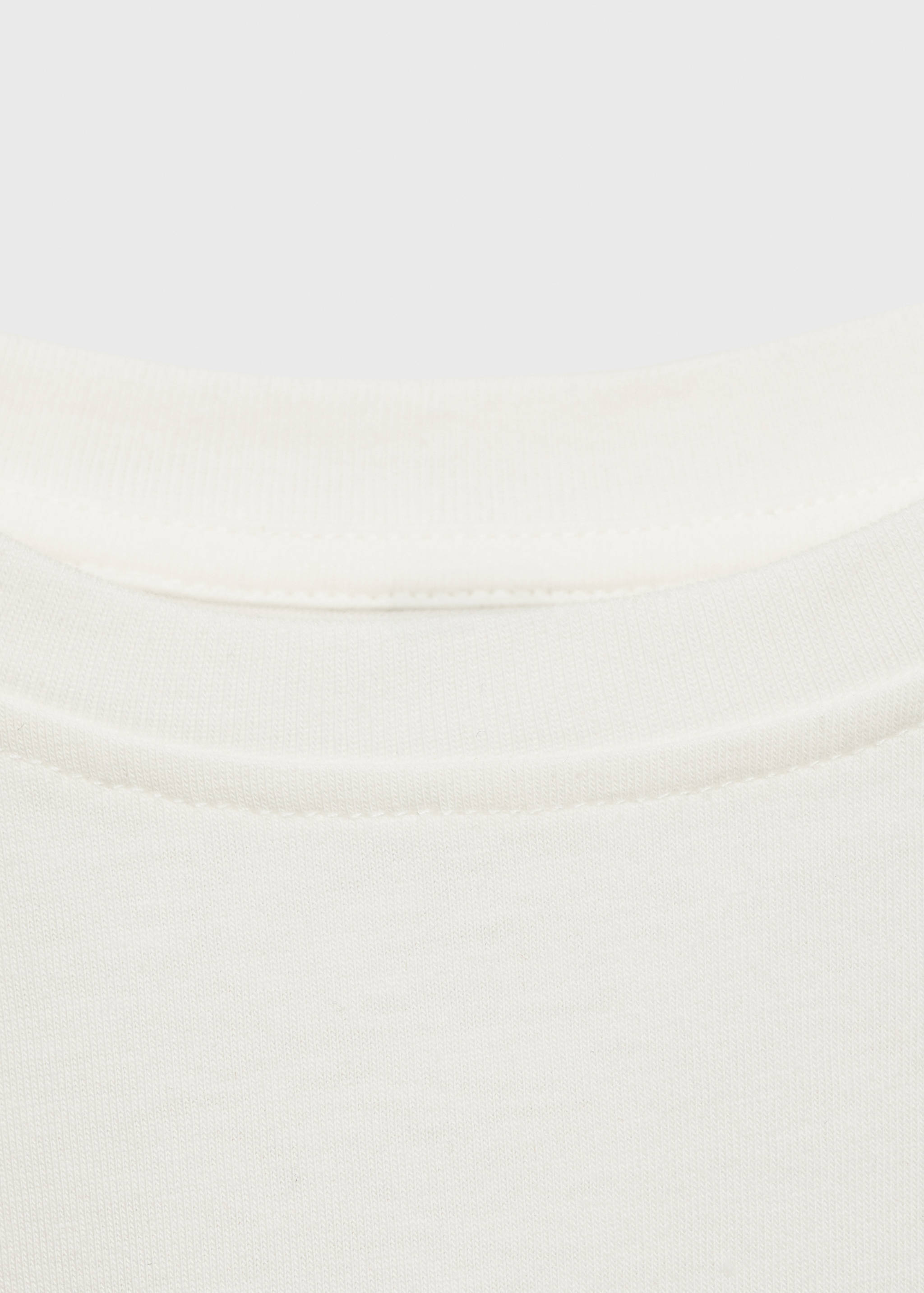 Cotton t-shirt with flower detail - Details of the article 0