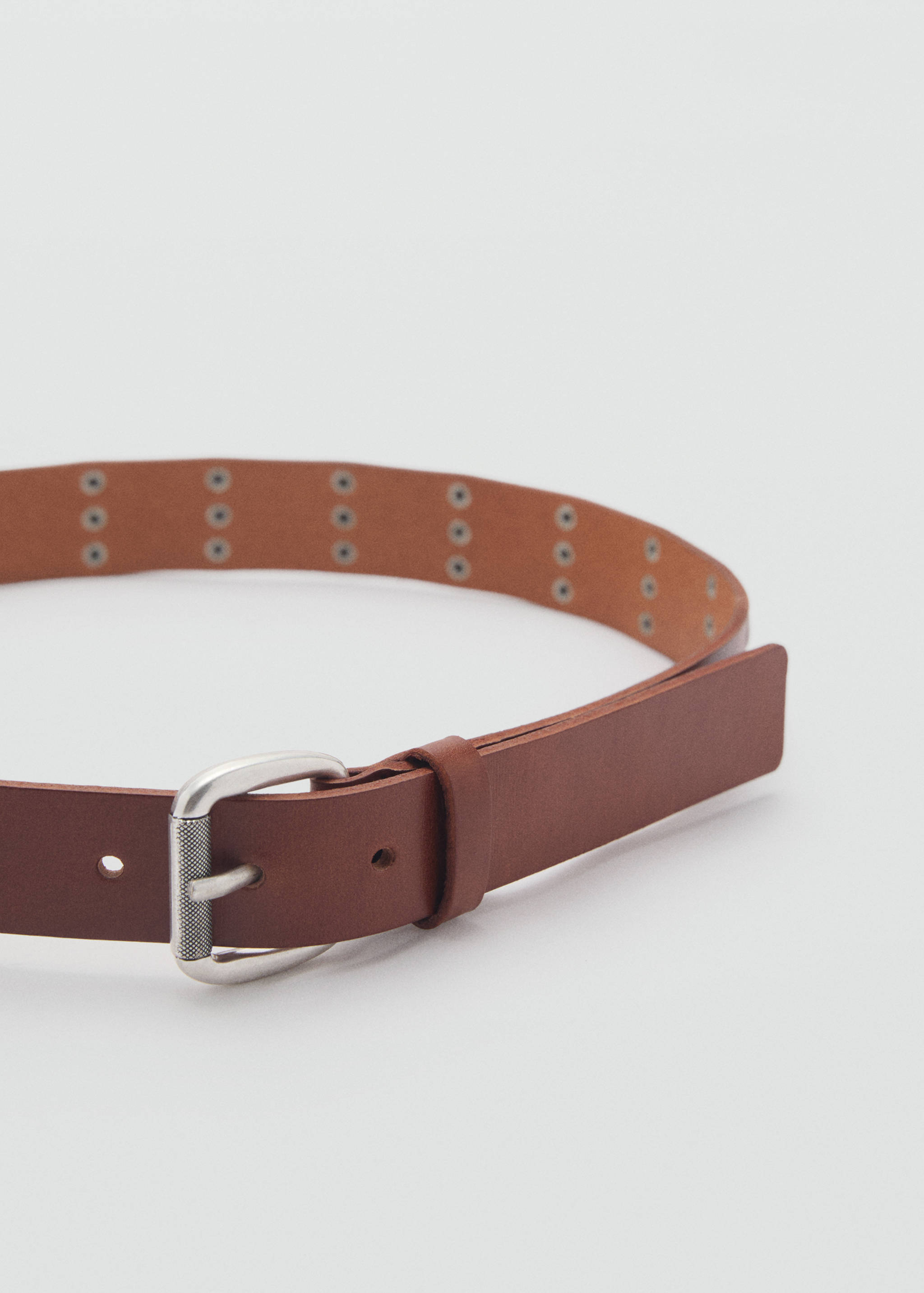 Stud leather belt - Medium plane