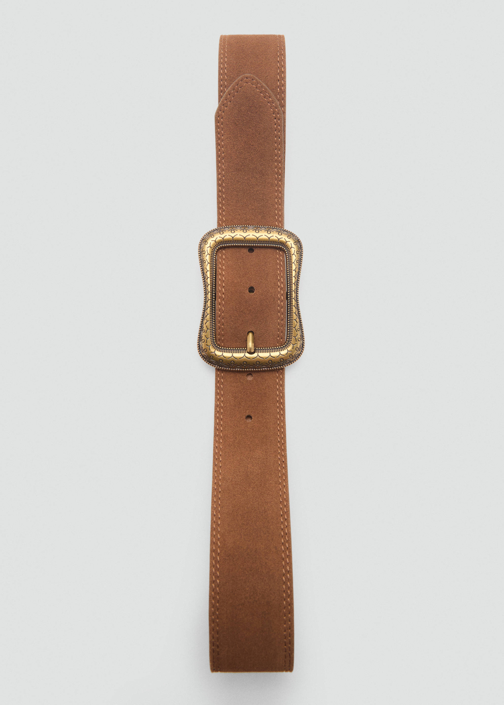Suede belt with engraved buckle - Details of the article 2