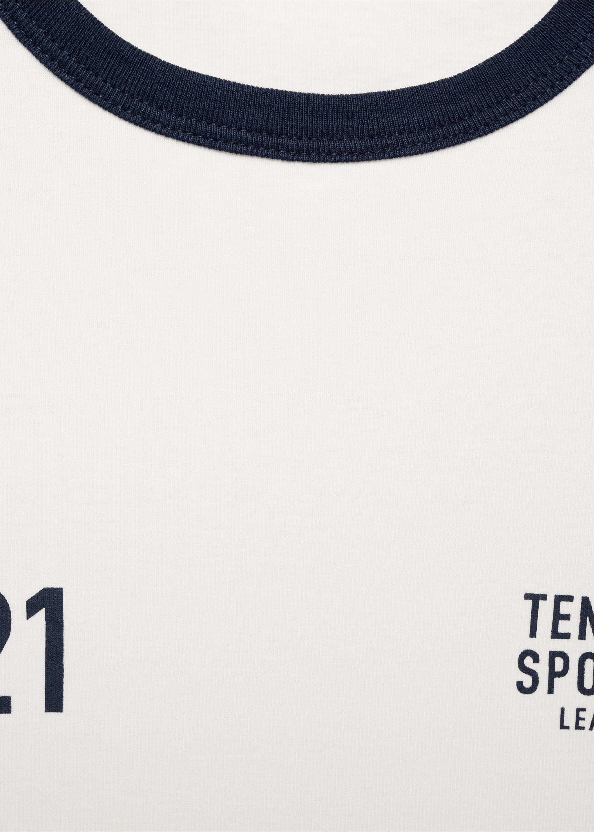 Cropped cotton T-shirt - Details of the article 8, Off White. Ref: 87002543-00.