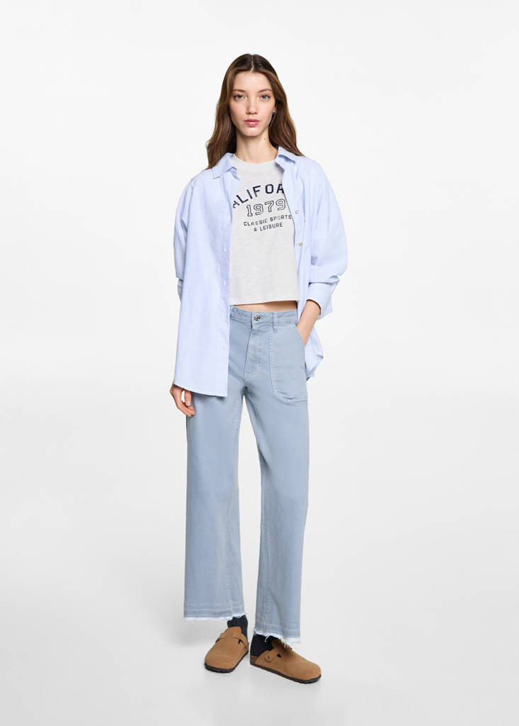 Message crop T-shirt — Off White