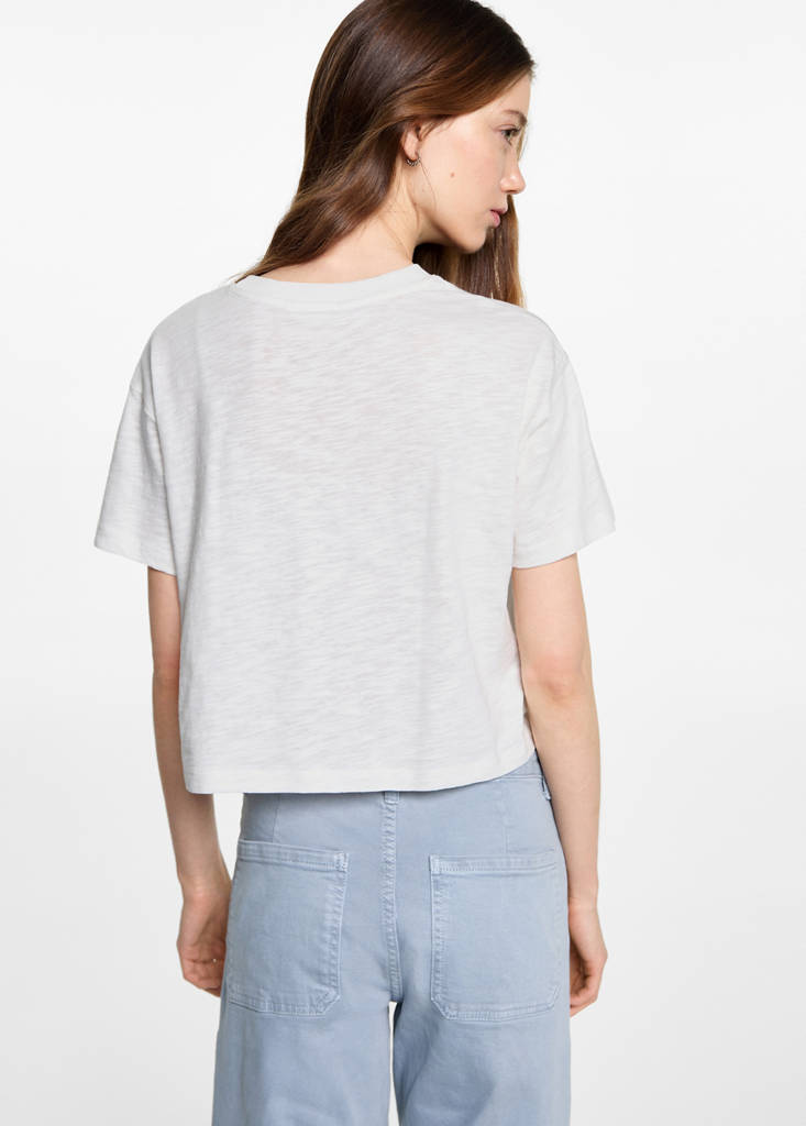 Message crop T-shirt — Off White