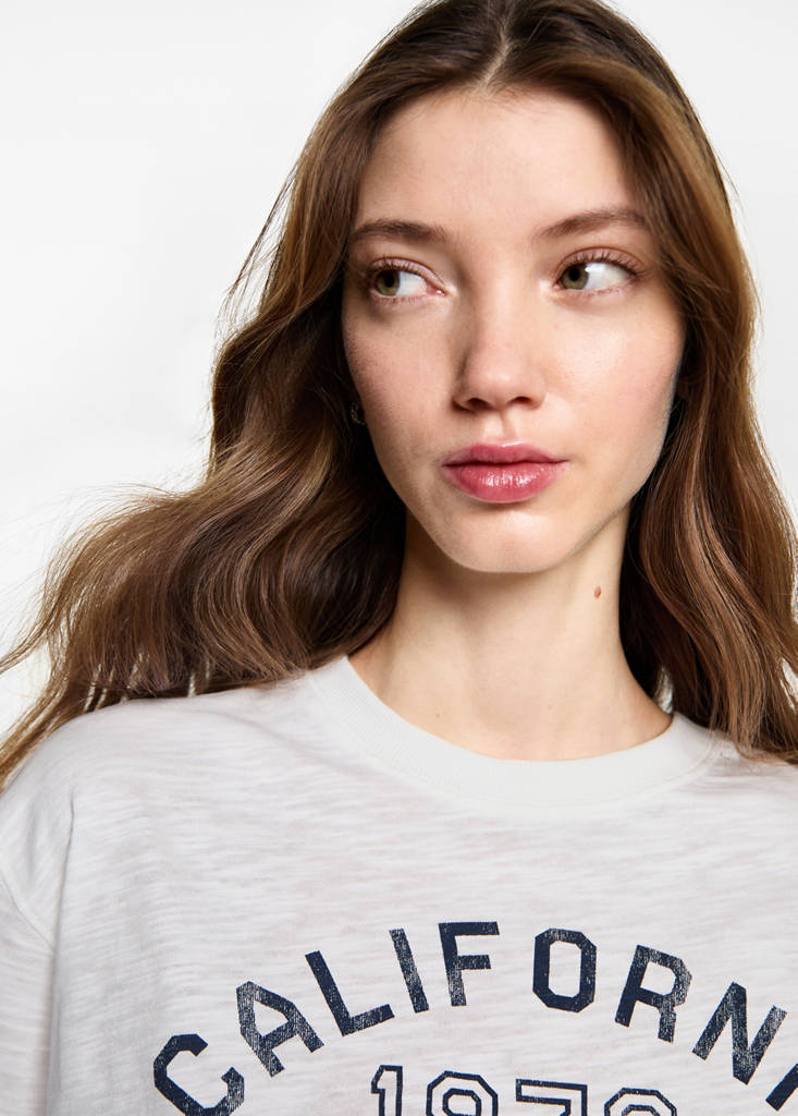 Message crop T-shirt — Off White