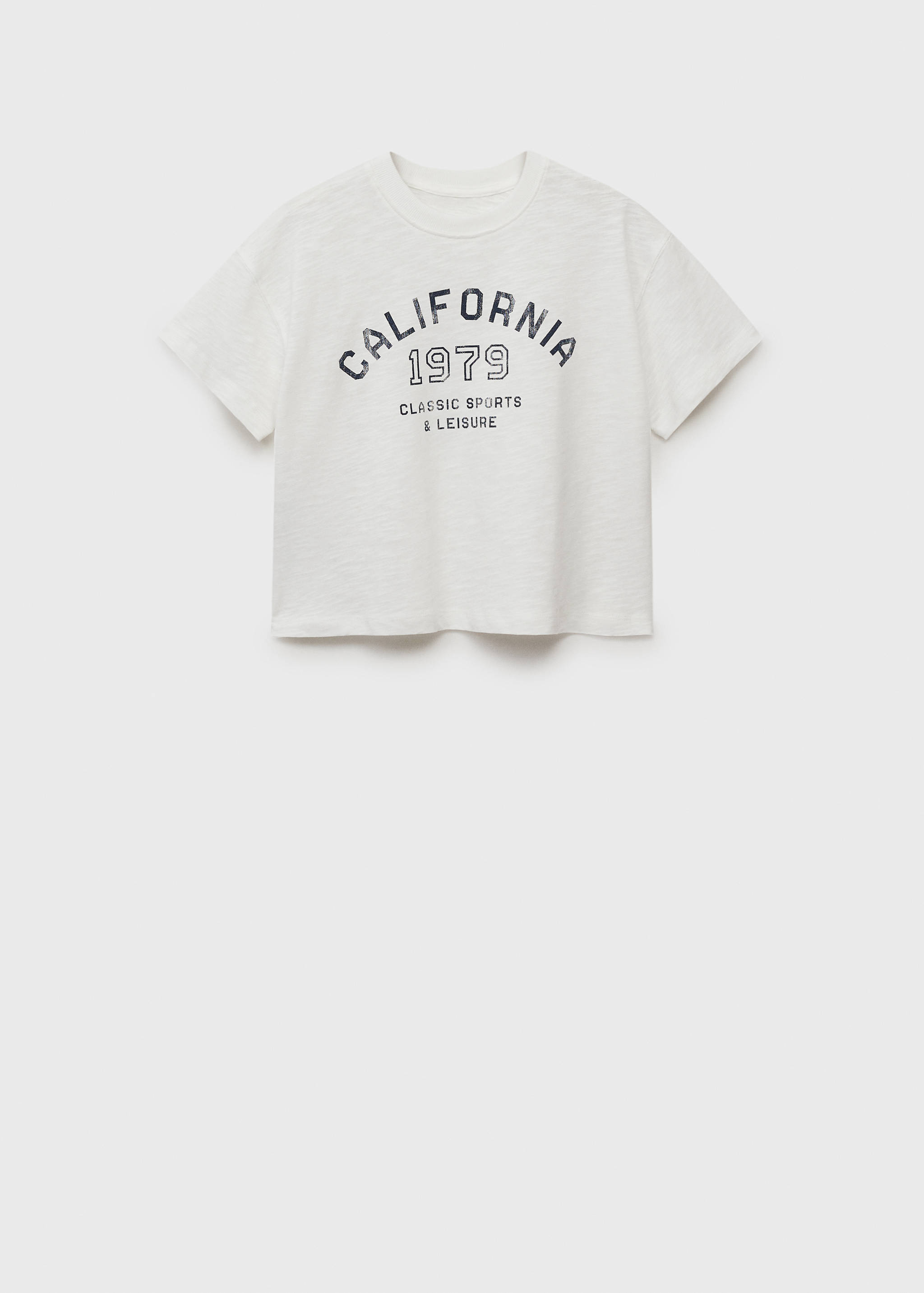 Camiseta crop mensaje - Artículo sin modelo