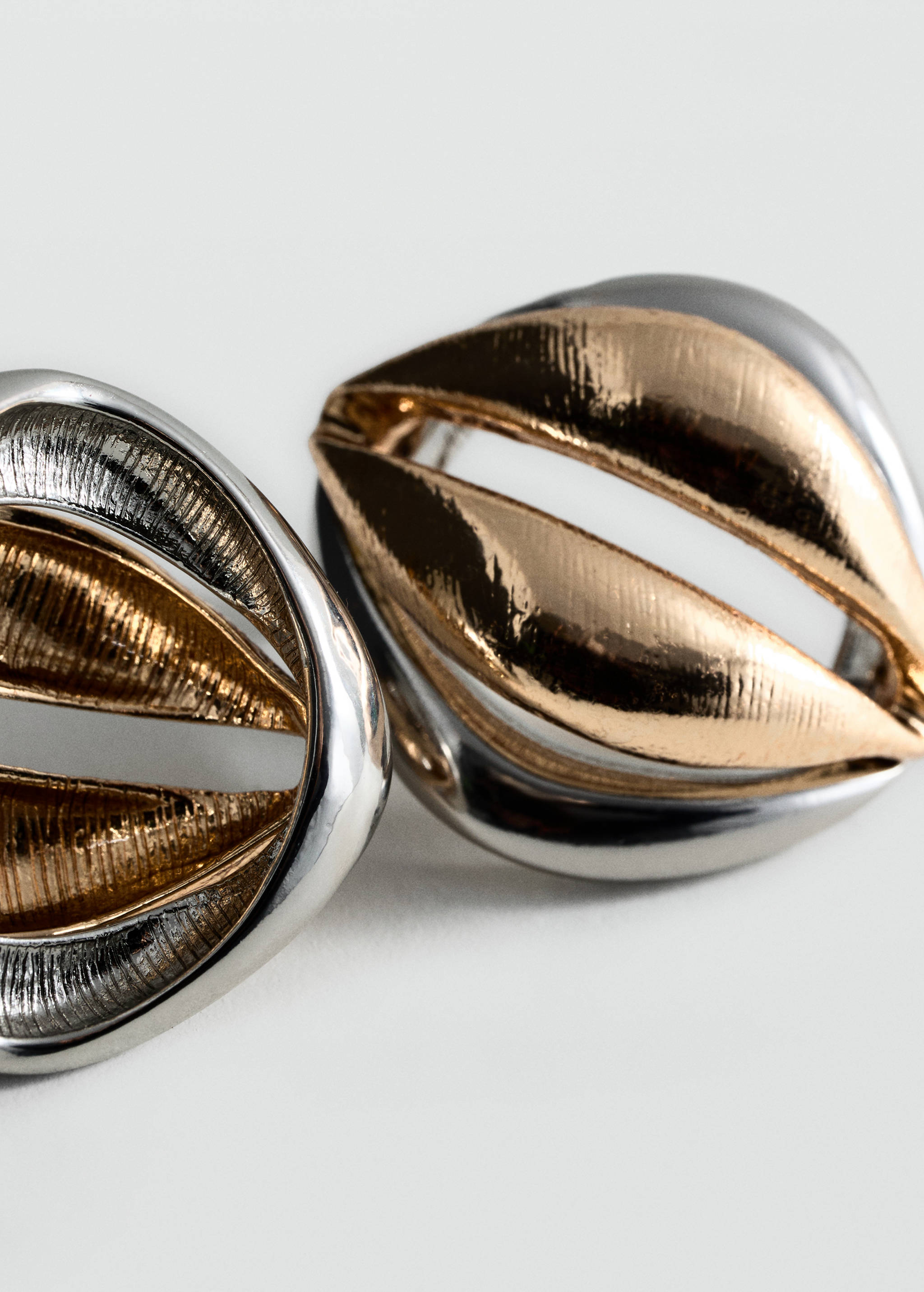 Two-tone earrings - Medium plane