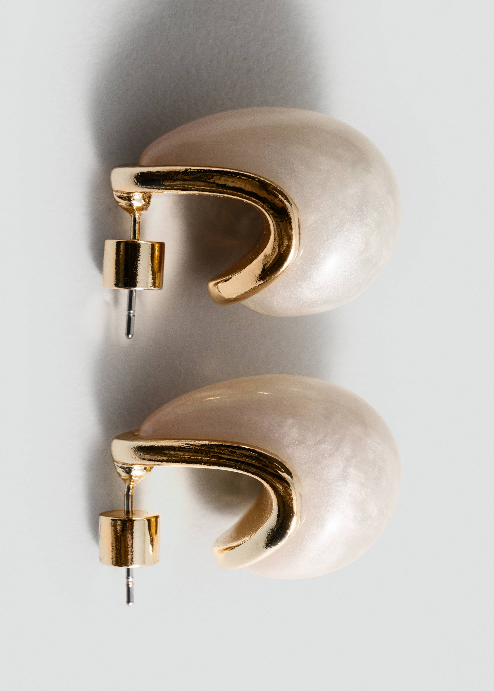 Resin drop earrings - Medium plane