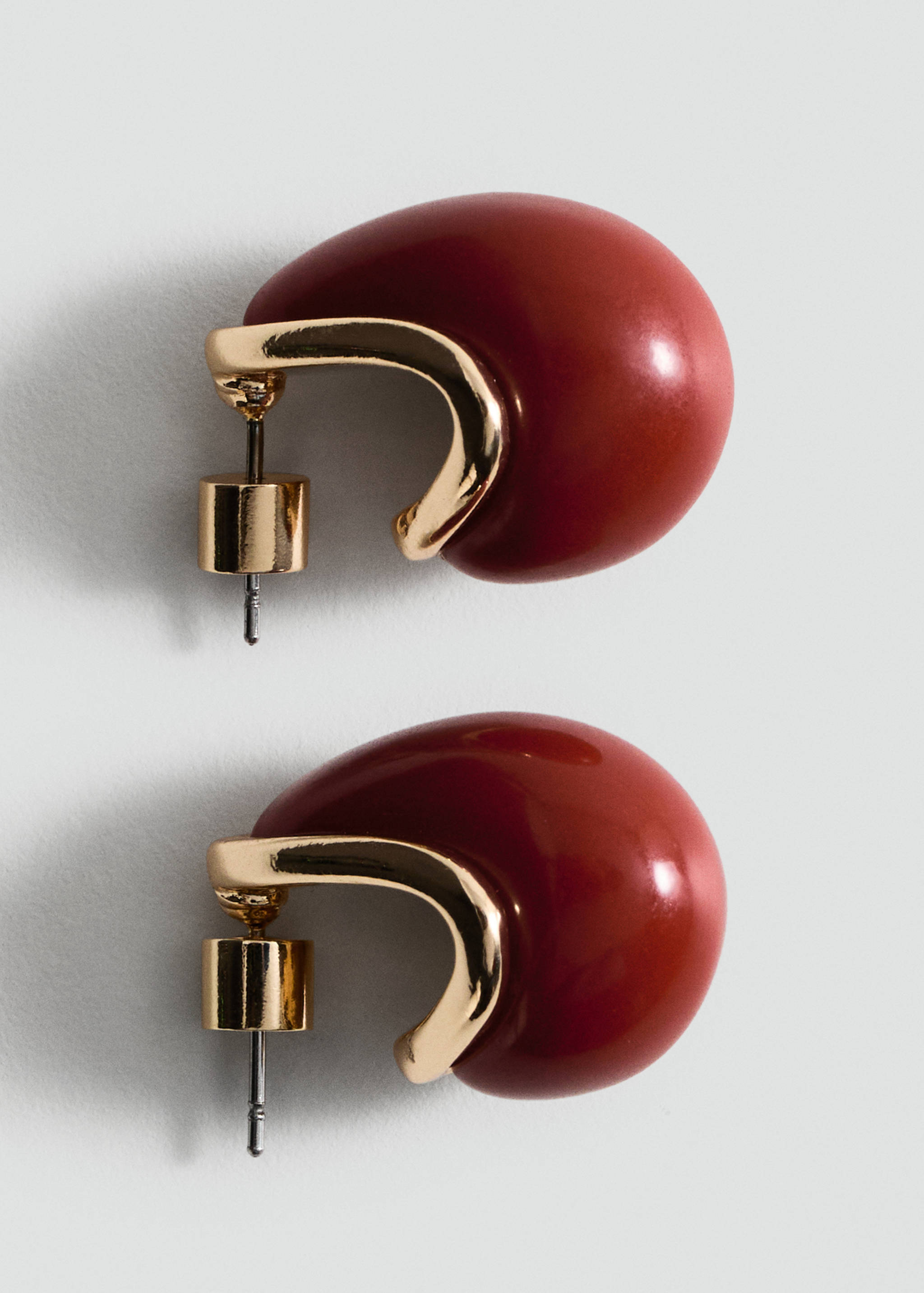 Resin drop earrings - Medium plane