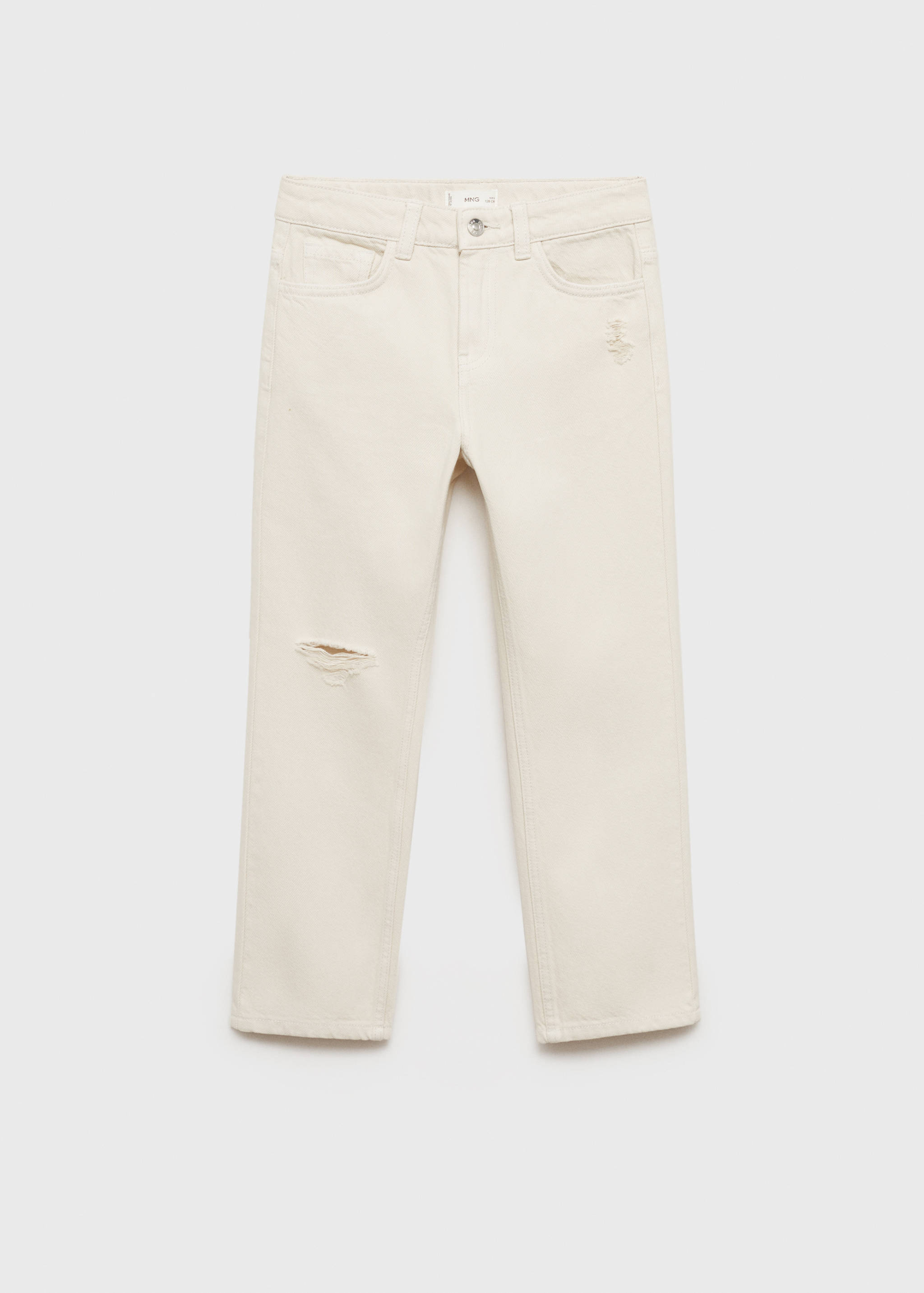 Jean droit déchirures décoratives - Article sans modèle