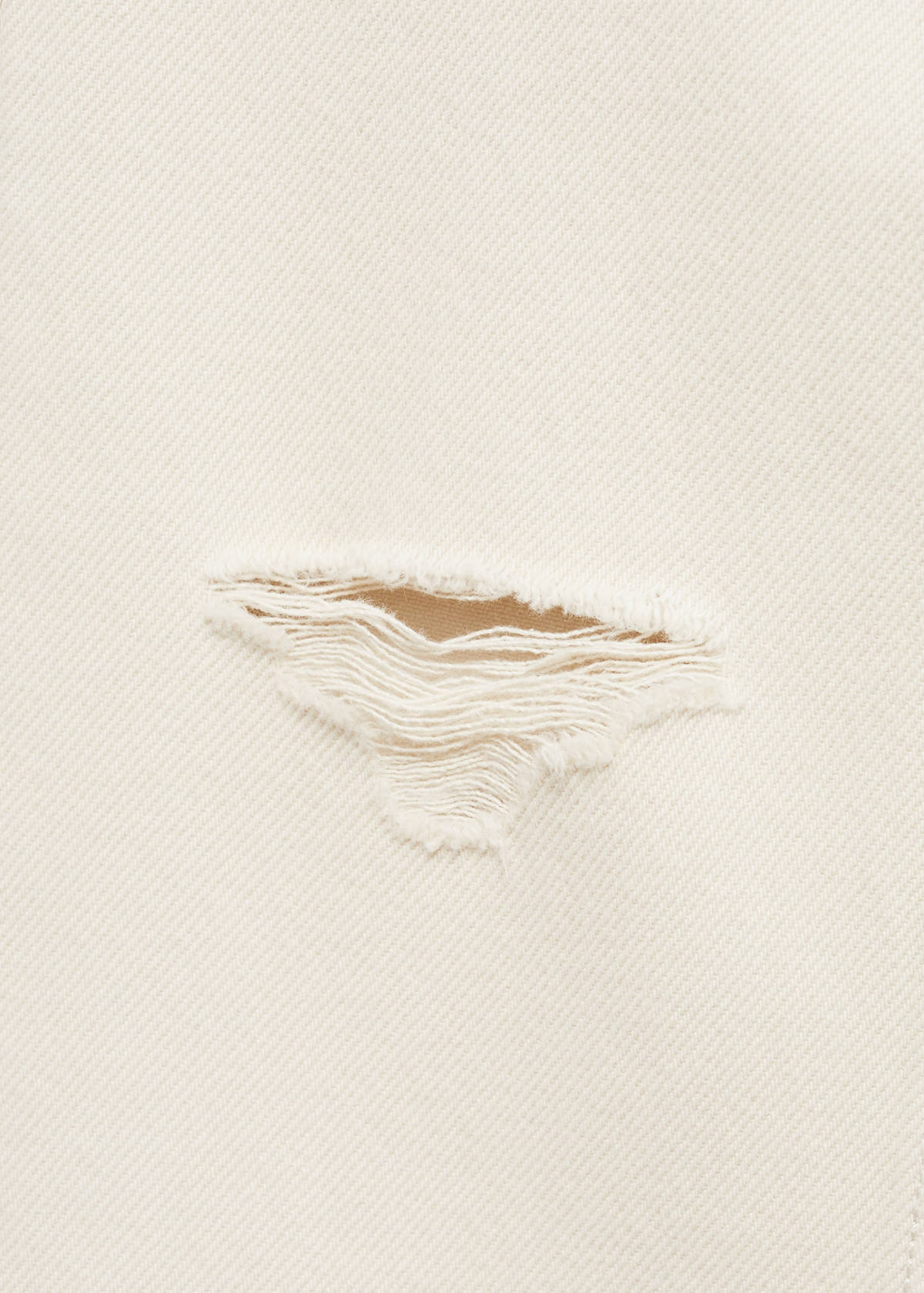 Ripped straight jeans — Sand