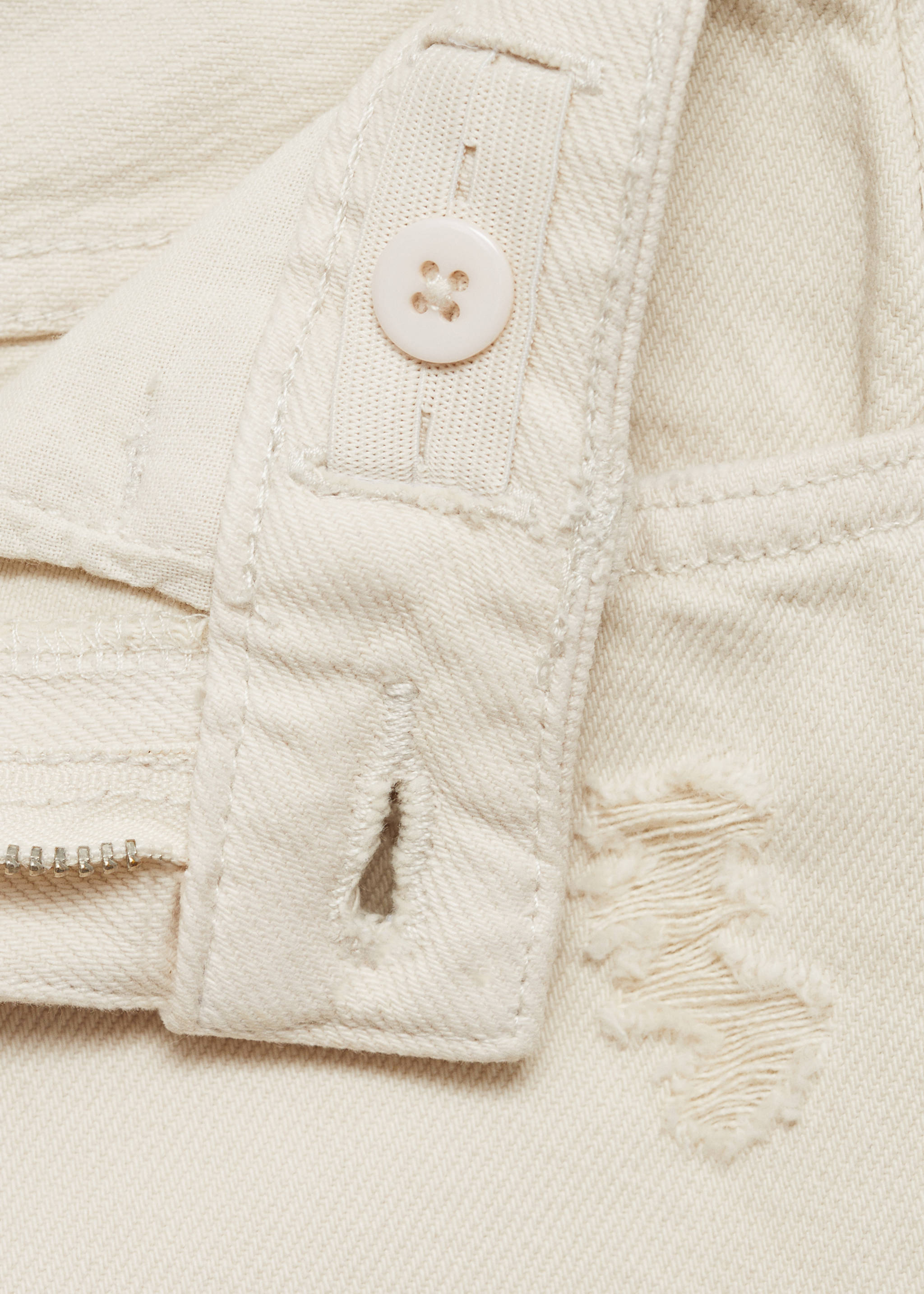 Jean droit déchirures décoratives - Détail de l'article 0