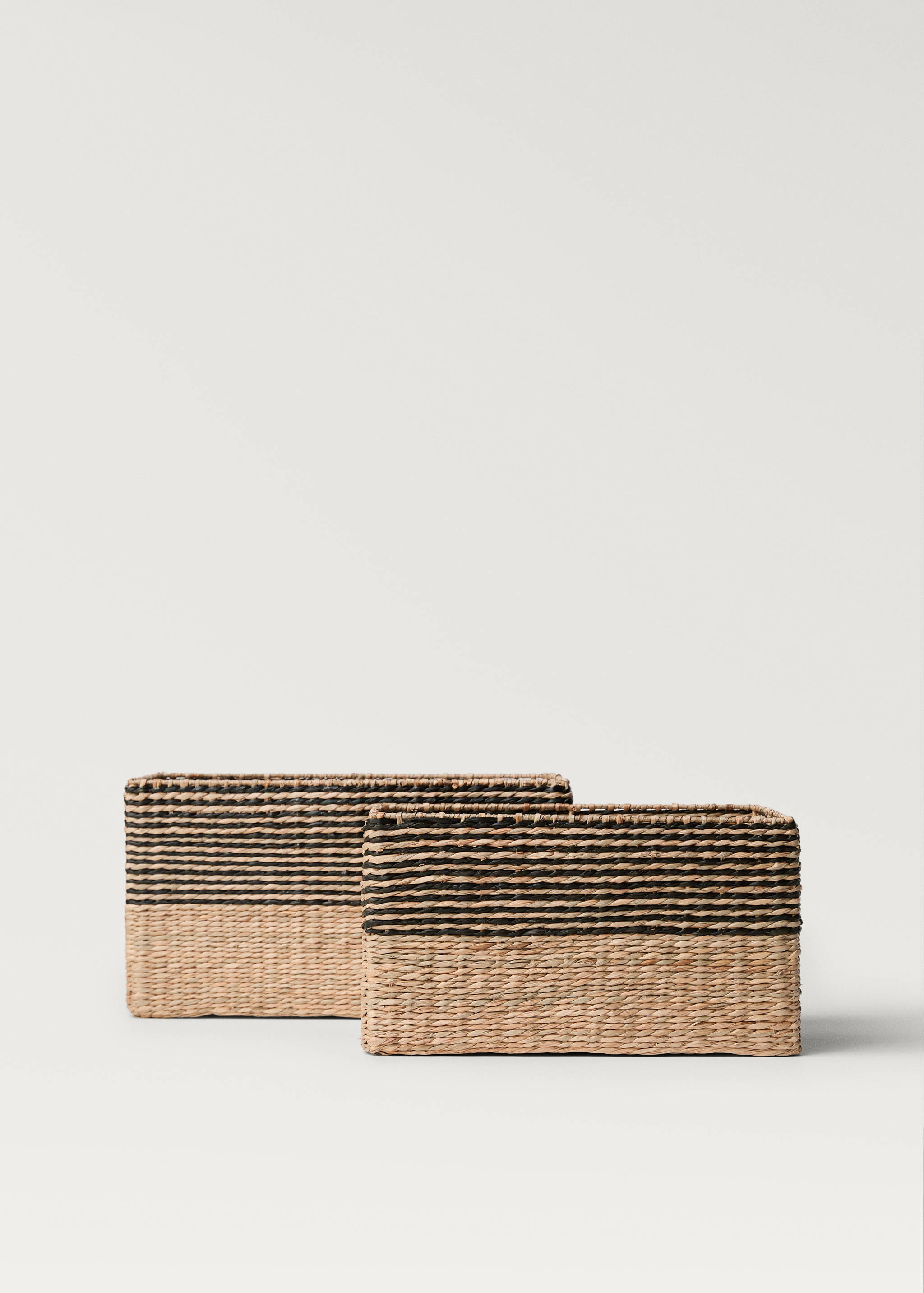 Seagrass basket with small stripes design - Details of the article 3