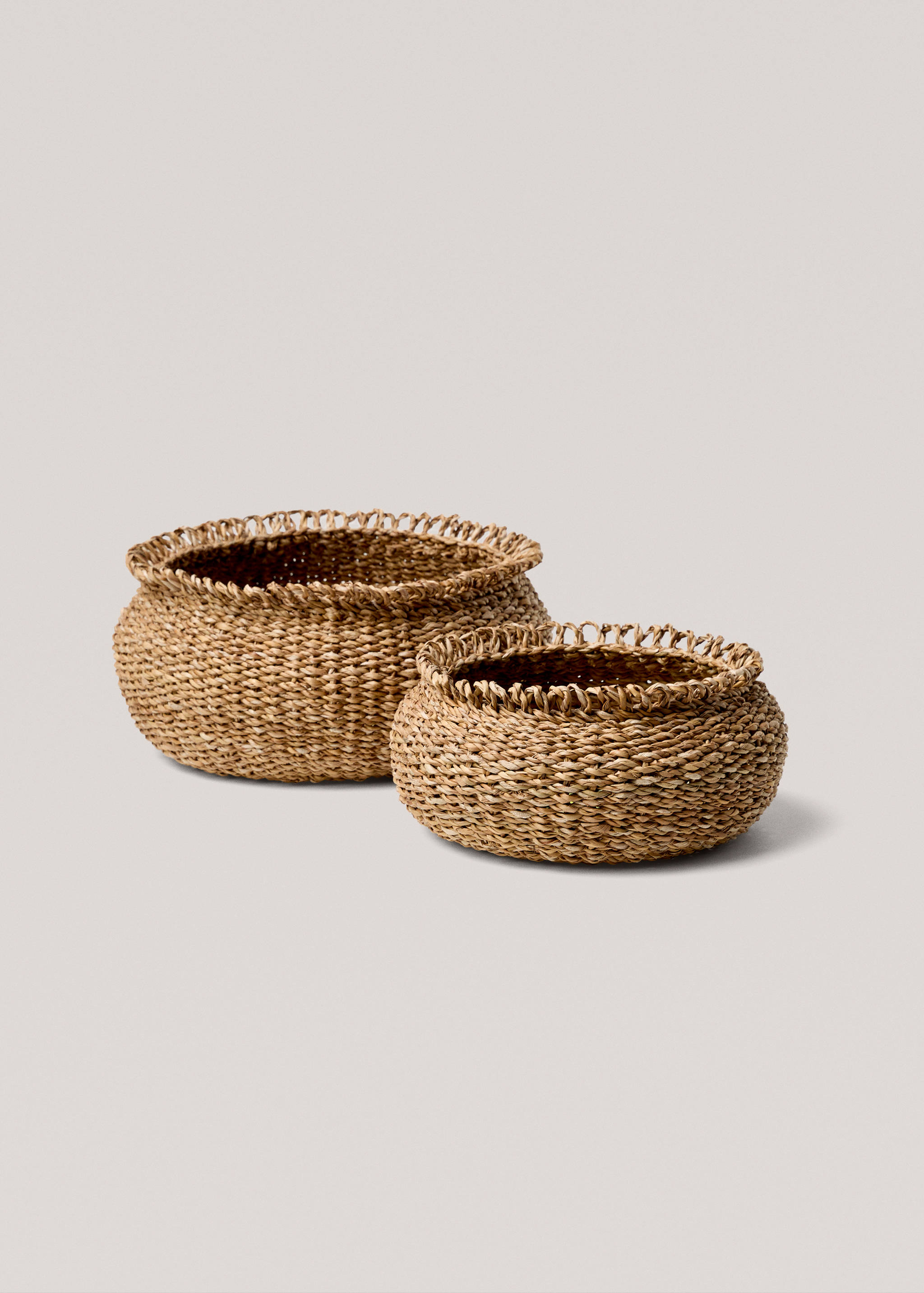 Small natural fibre round basket - Details of the article 3