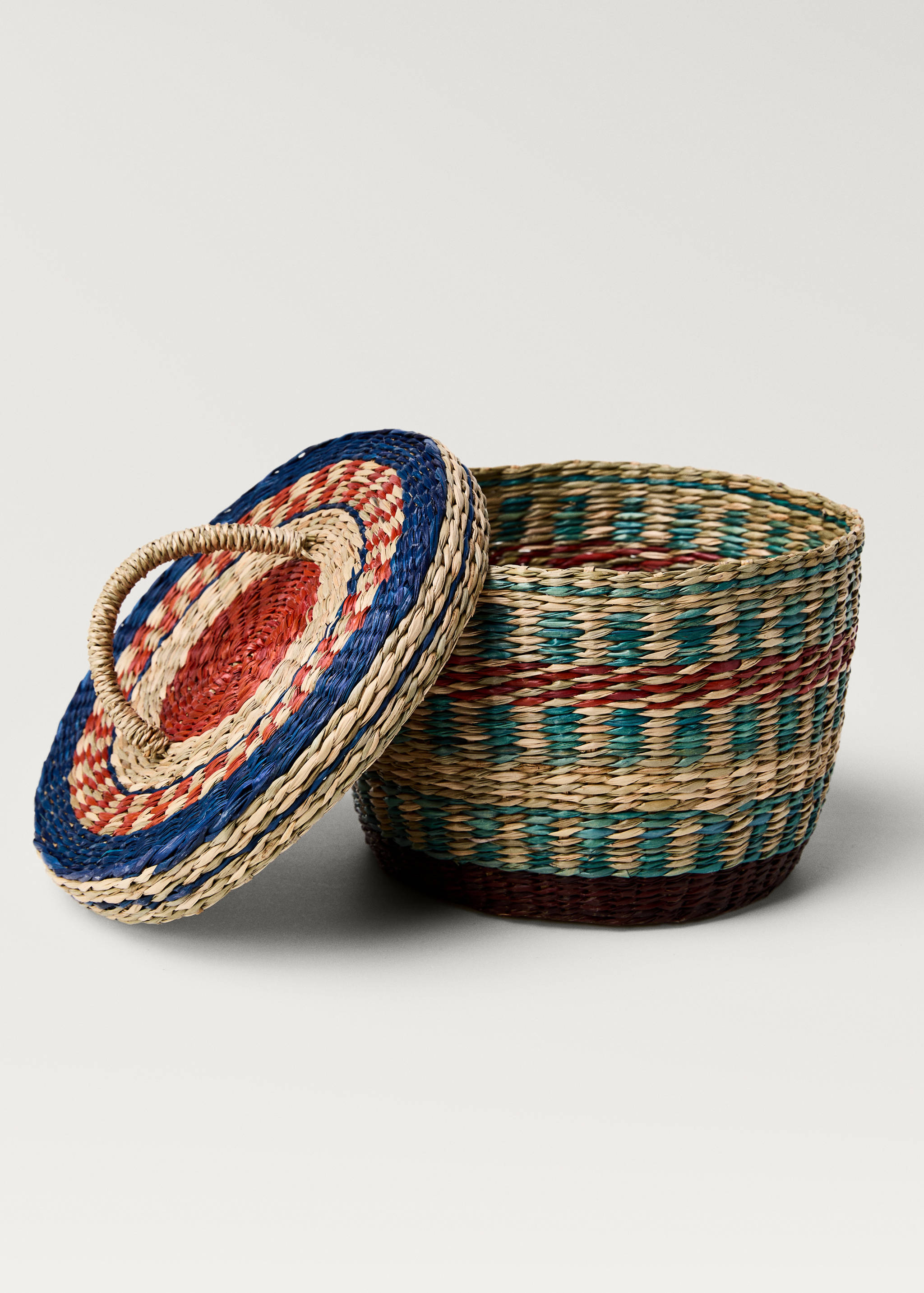 Średni koszyk z morskiej trawy z pokrywką - Szczegóły artykułu 1