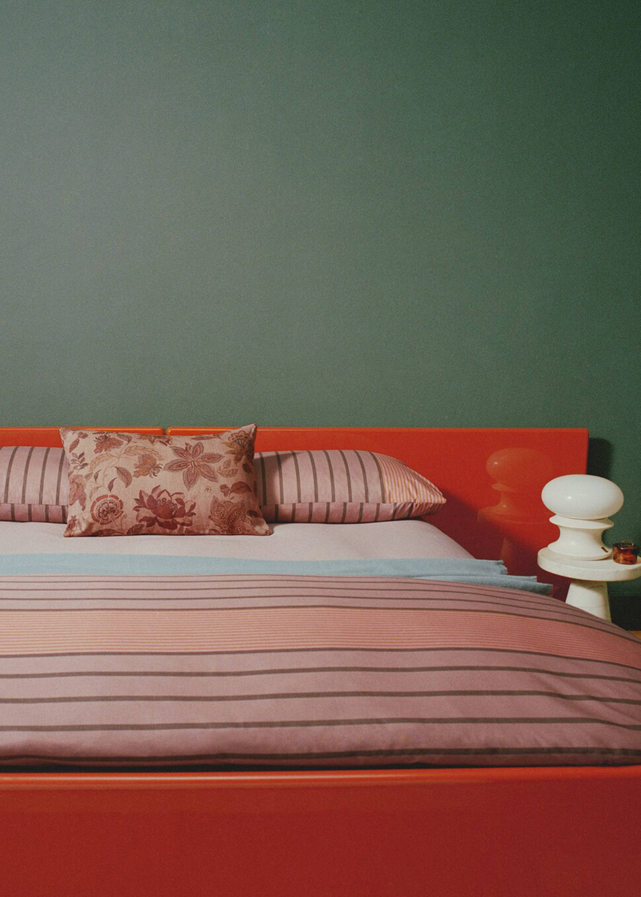Cotton percale multi-striped duvet cover for 150/160 cm bed - Details of the article 6