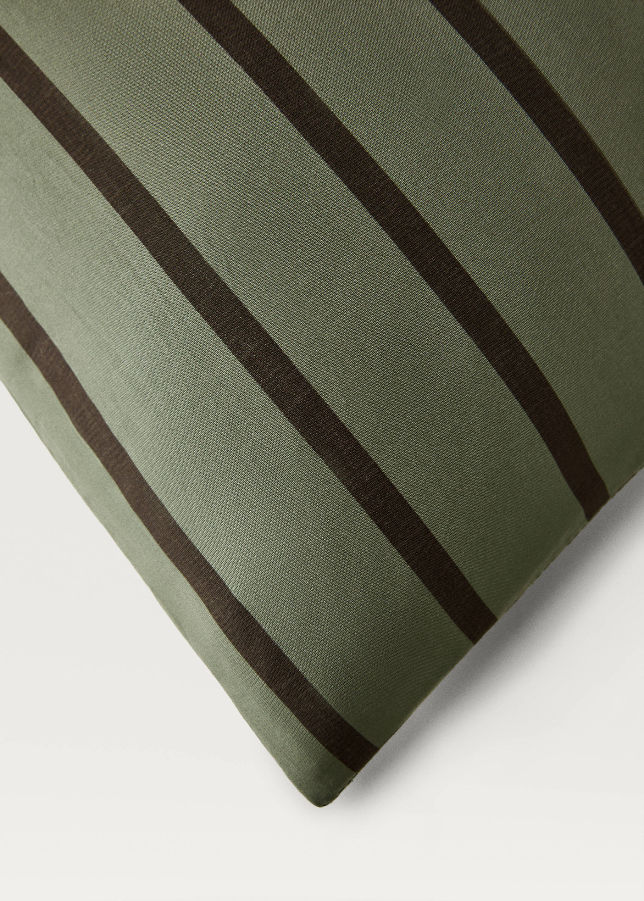Cotton percale multi-striped duvet cover for 135/140 cm bed - Details of the article 2