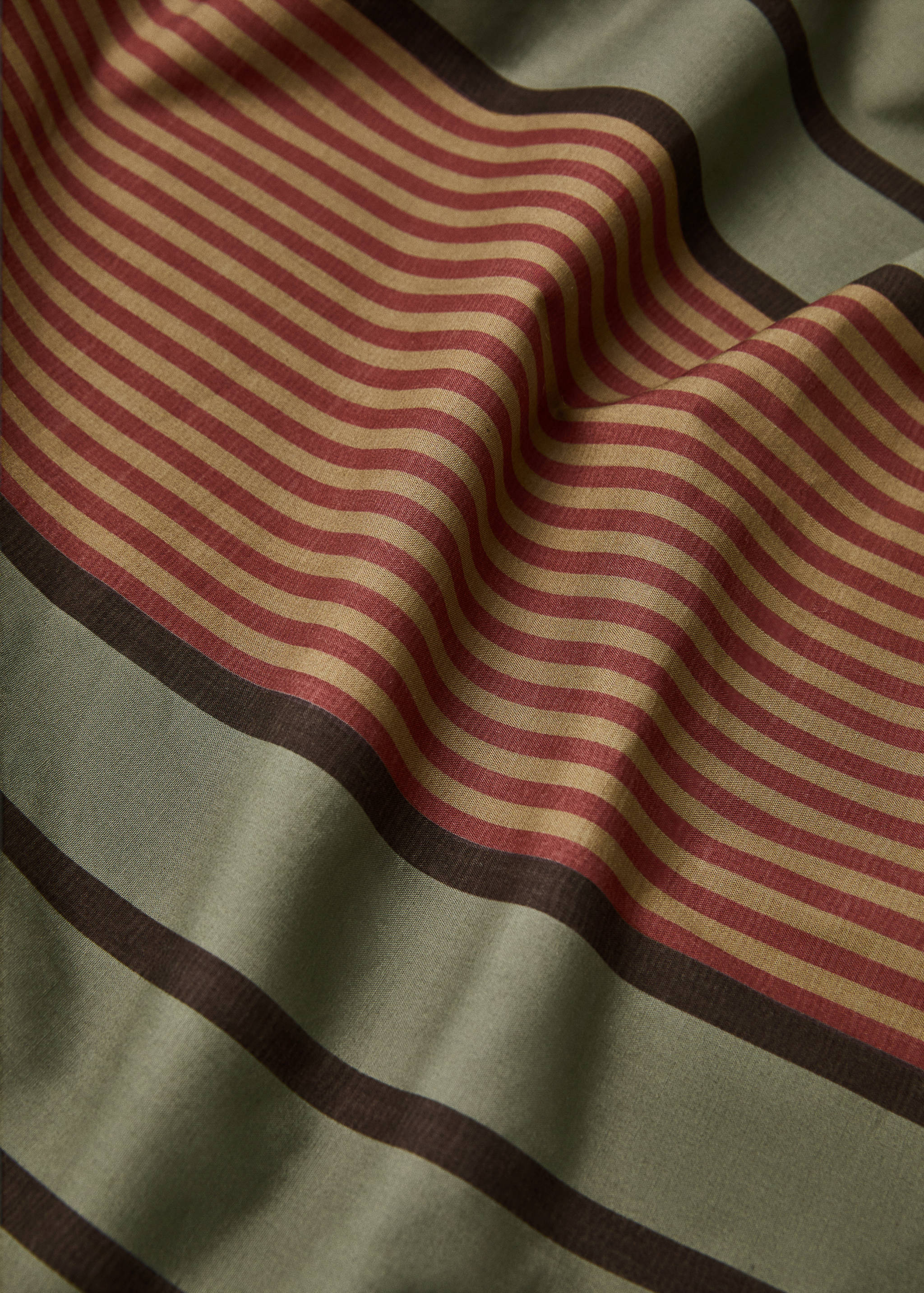 Cotton percale multi-striped duvet cover for 135/140 cm bed - Details of the article 3