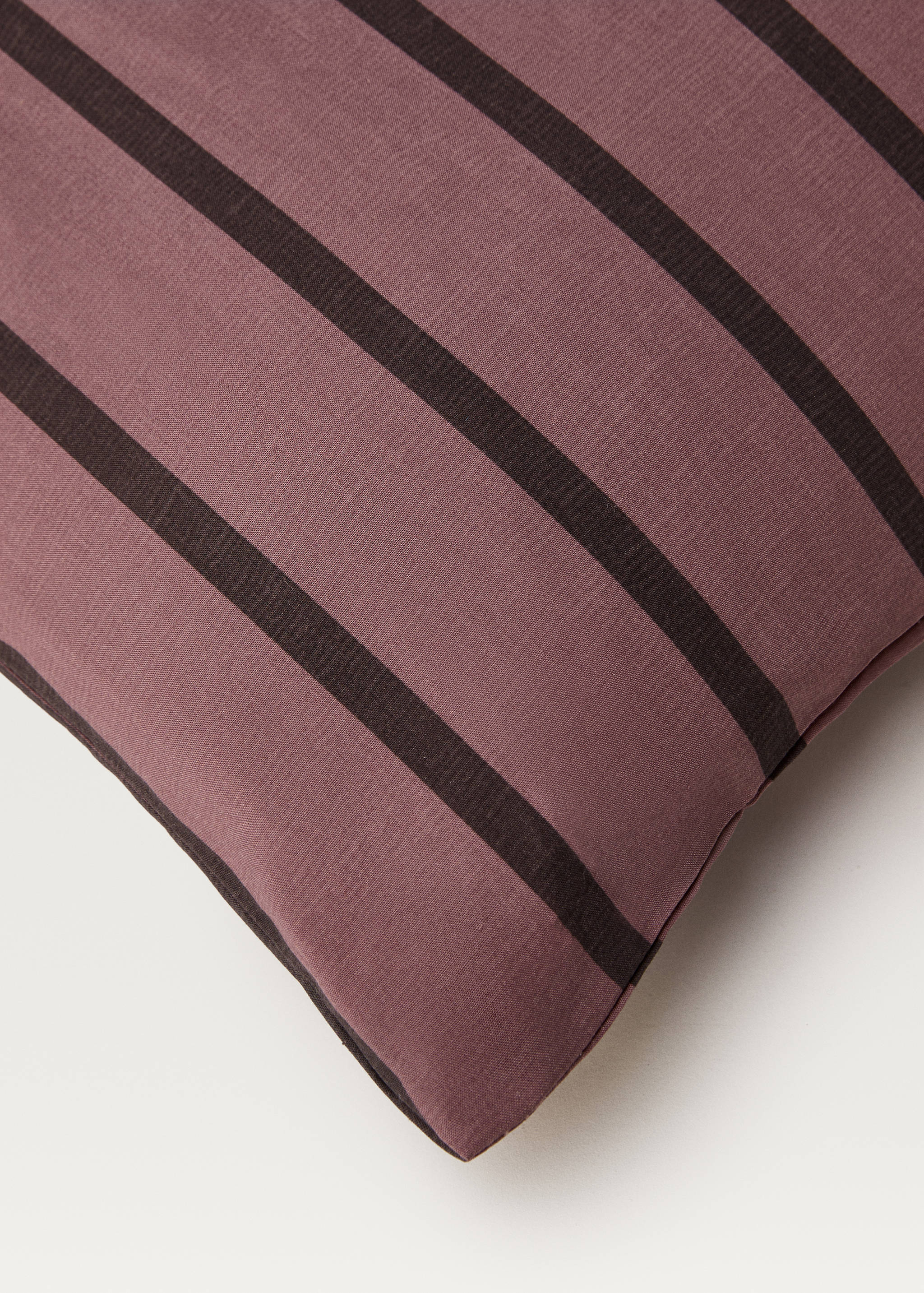 Cotton percale multi-striped duvet cover for 135/140 cm bed - Details of the article 1