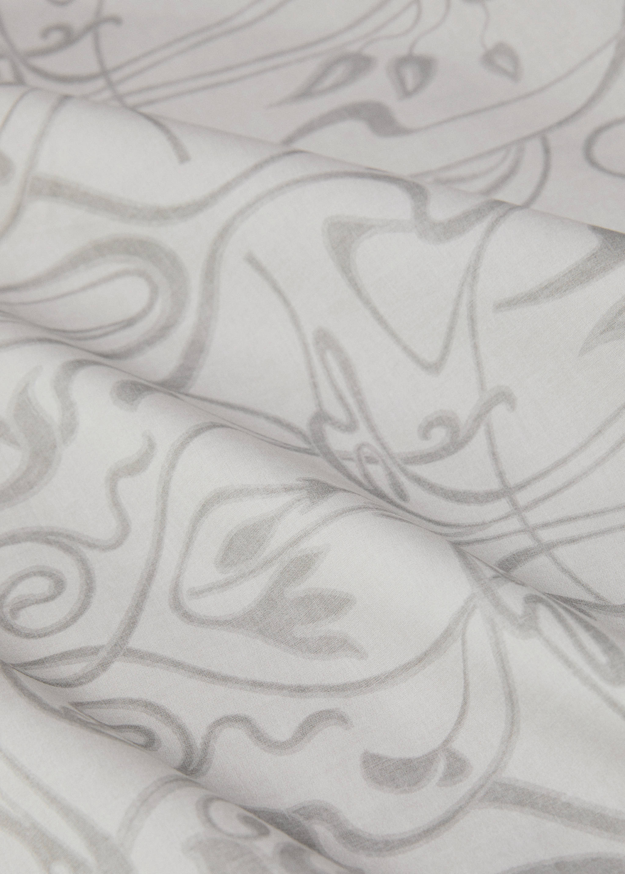Cotton percale duvet cover with ornamental print for 150/160 cm bed - Details of the article 1
