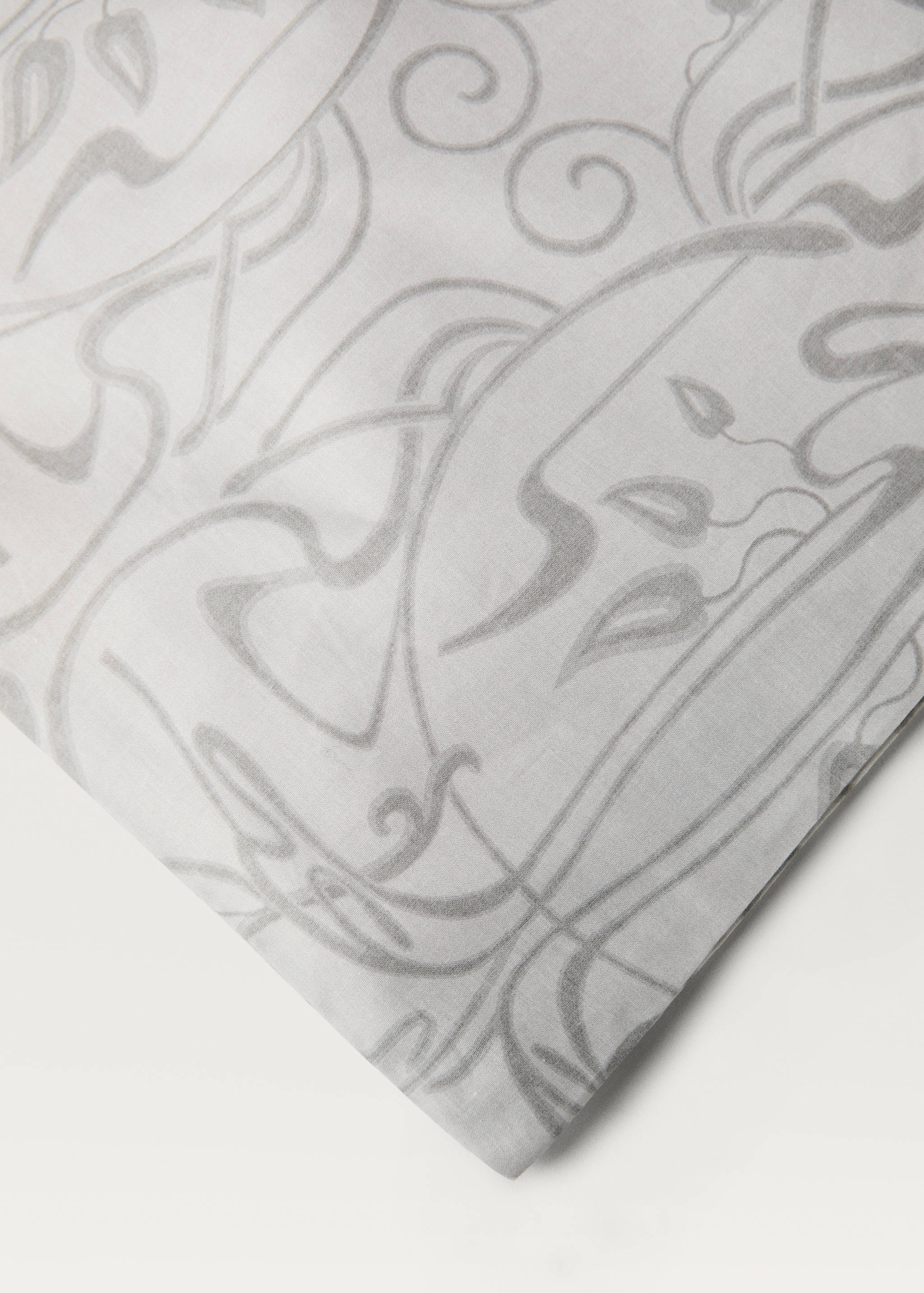 Cotton percale duvet cover with ornamental print for 150/160 cm bed - Details of the article 2