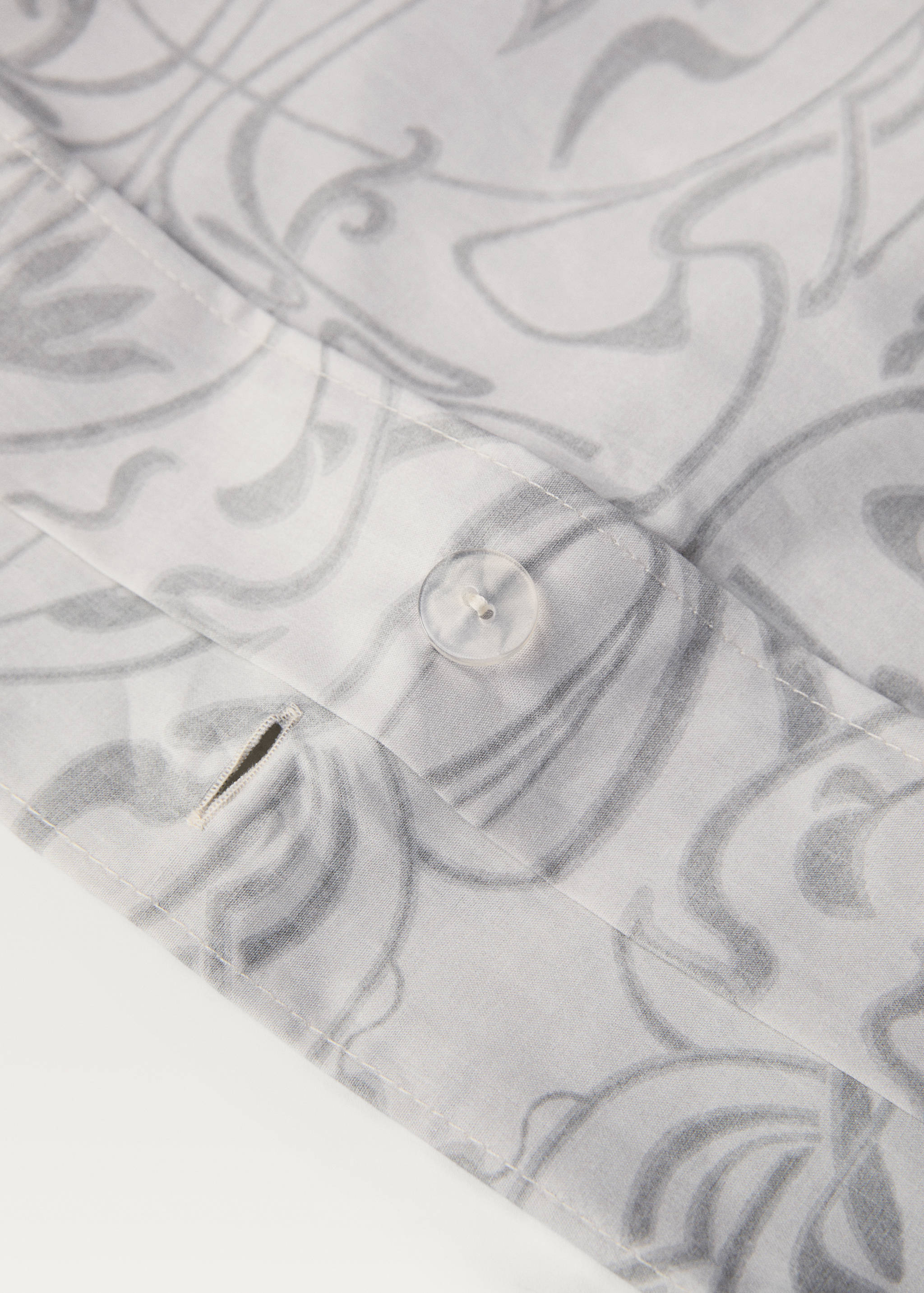 Cotton percale duvet cover with ornamental print for 150/160 cm bed - Details of the article 3