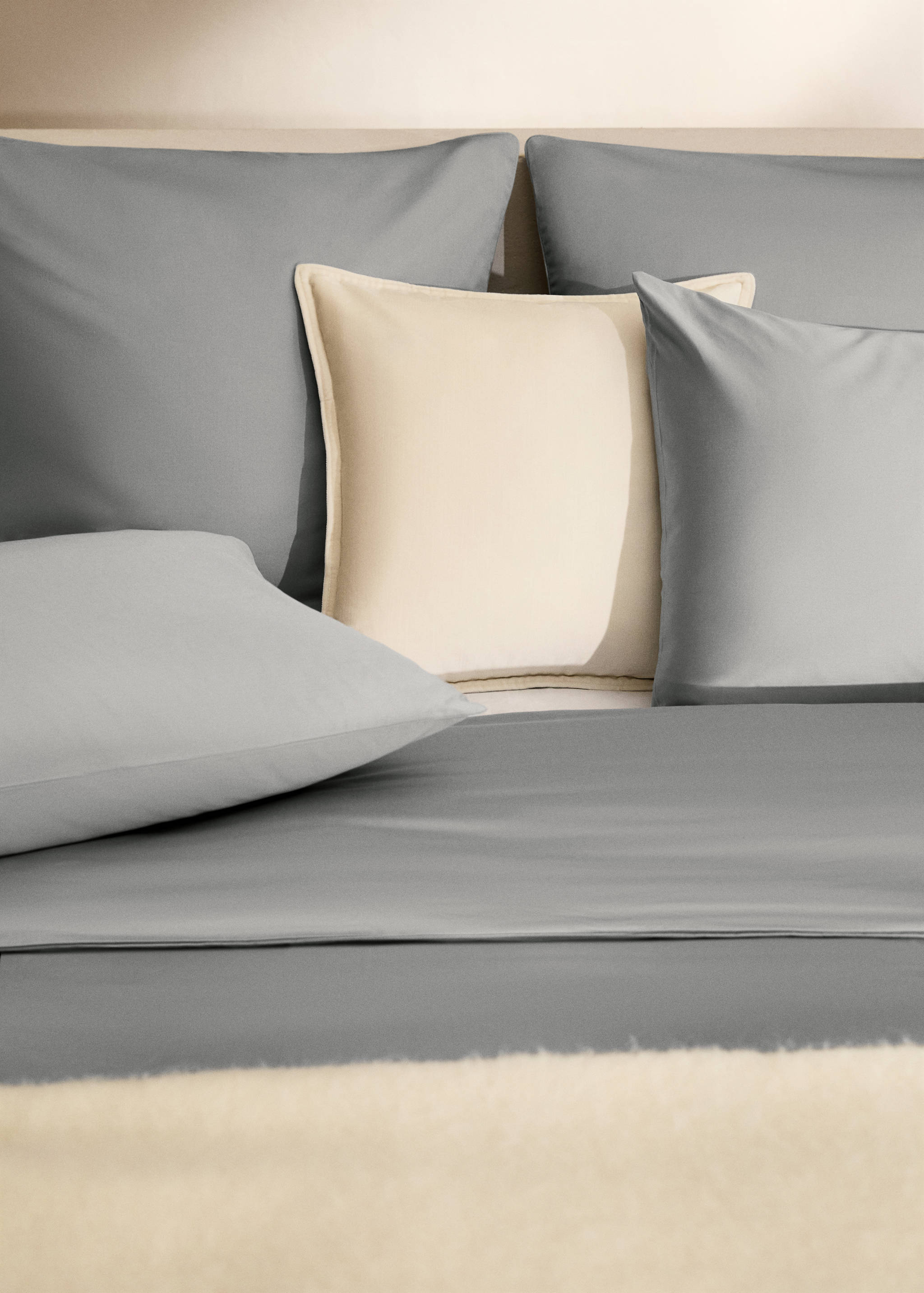 600 threads satin cotton duvet cover Superking bed - Details of the article 8