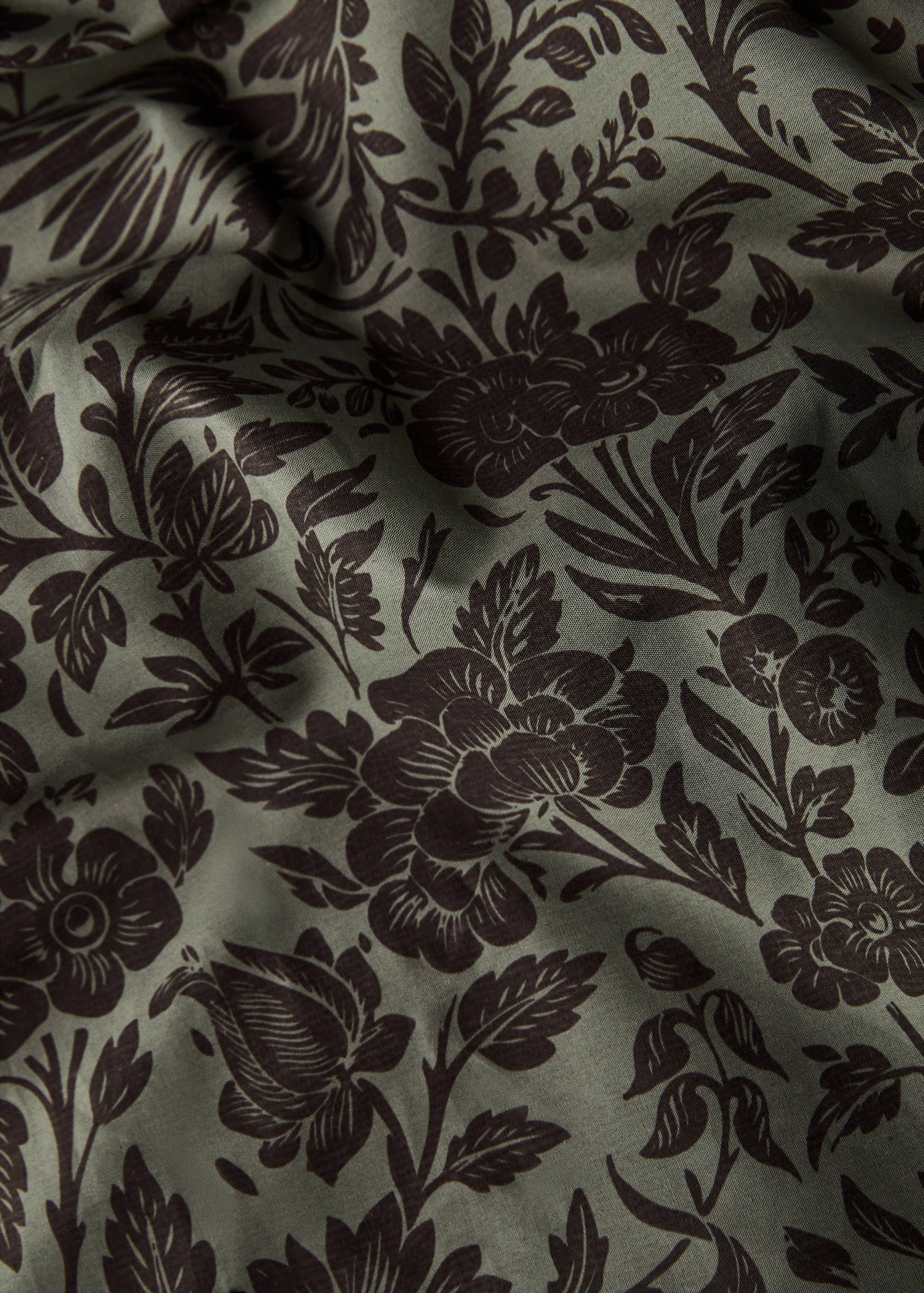 Dekbedovertrek van percal katoen met tweekleurige bloemenprint bed 150/160 cm - Detail van het artikel 3