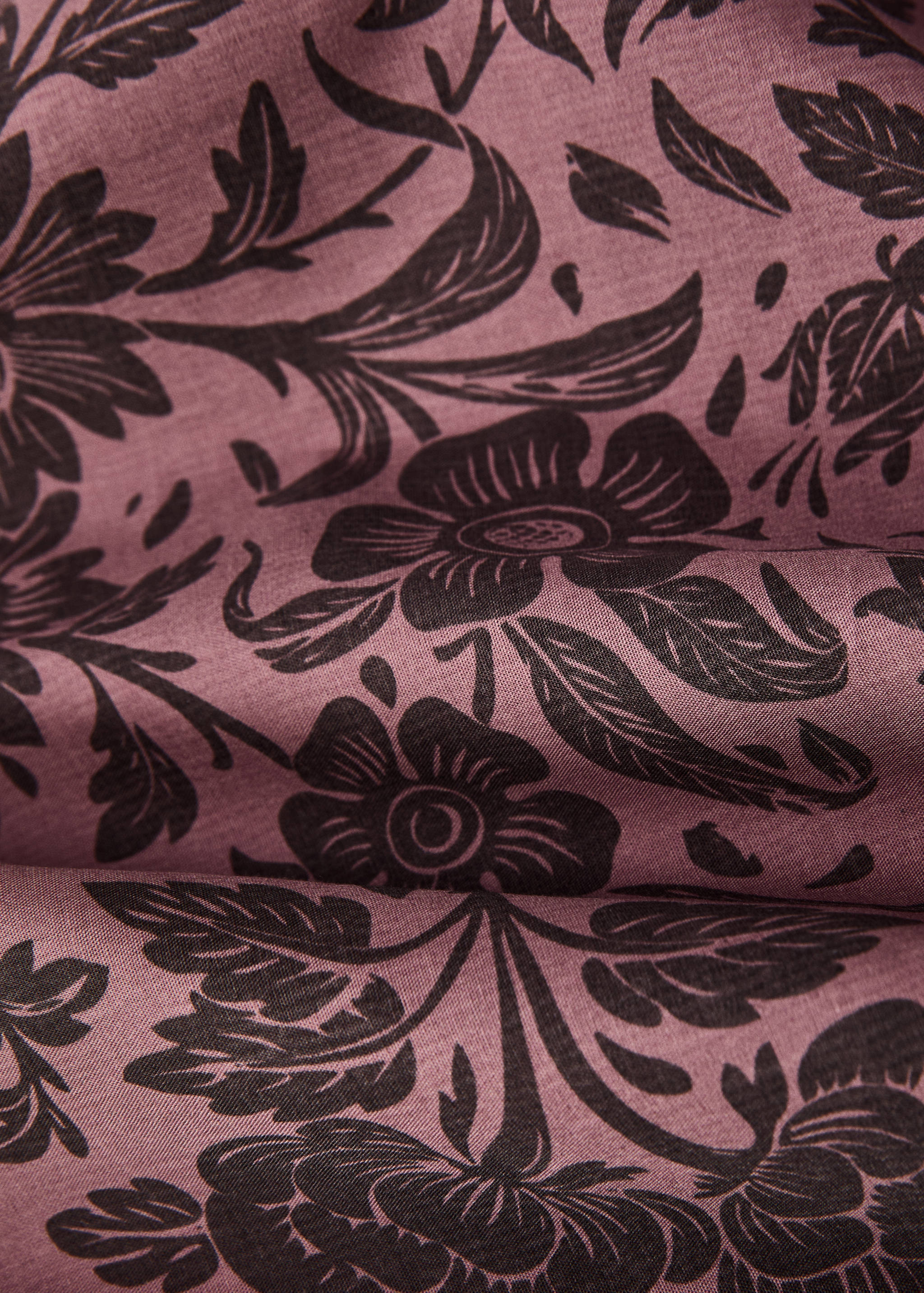 Dekbedovertrek van percal katoen met tweekleurige bloemenprint bed 150/160 cm - Detail van het artikel 1
