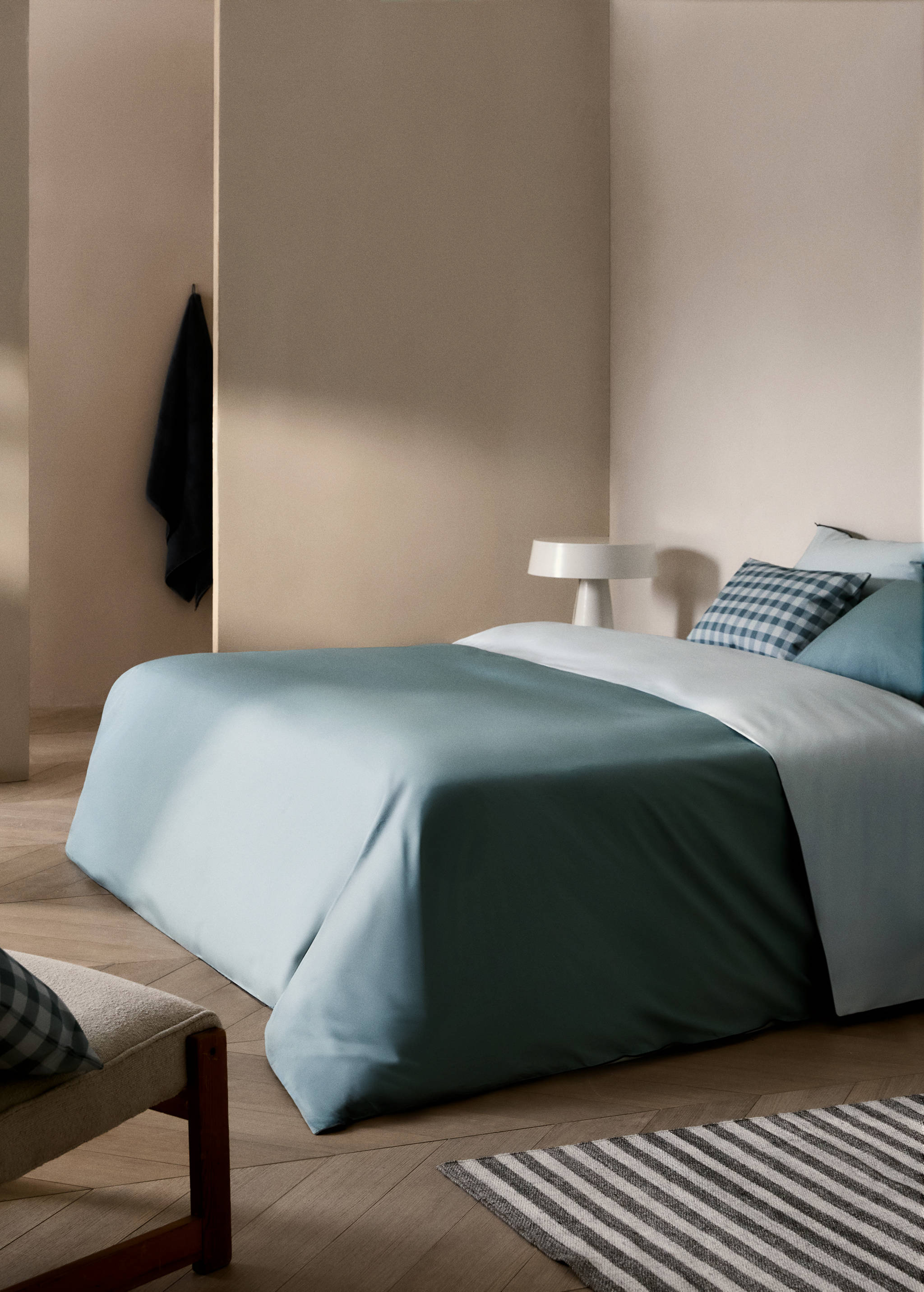 Funda nòrdica cotó percala reversible llit 150/160 cm - Pla general