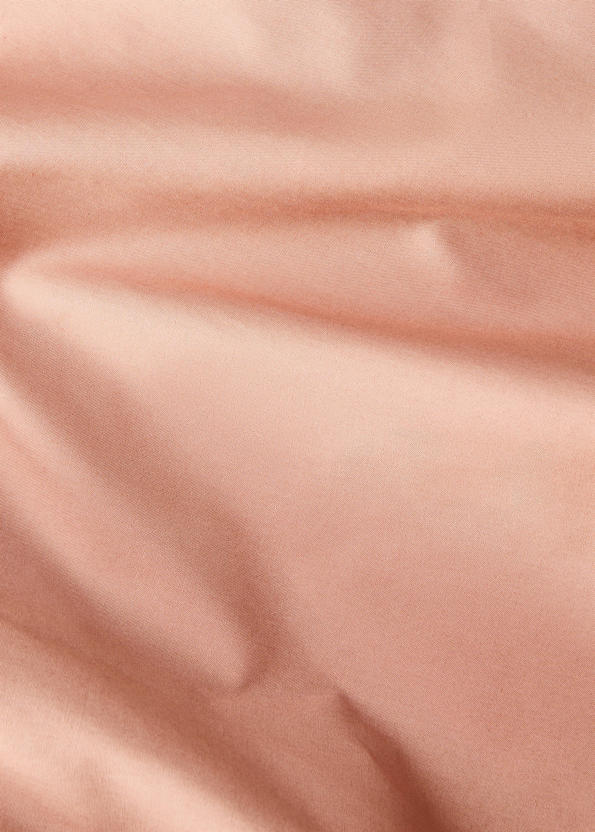 Cotton percale duvet cover with linen trim for 135/140 cm bed - Details of the article 1