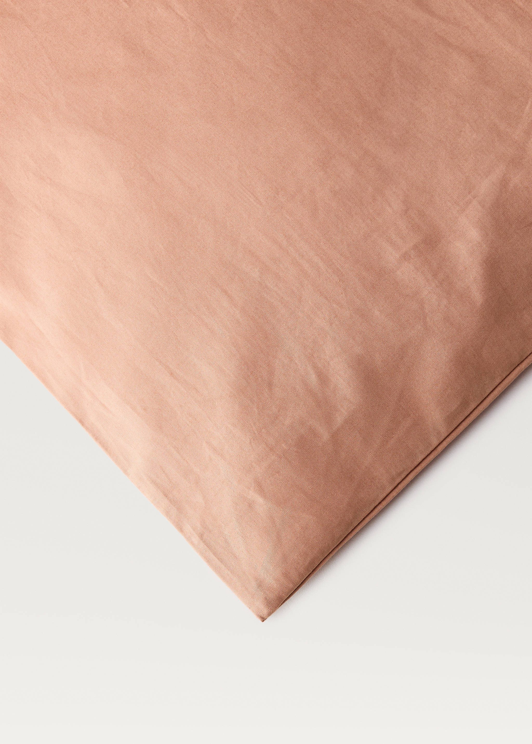 Cotton percale duvet cover with linen trim for 135/140 cm bed - Details of the article 3
