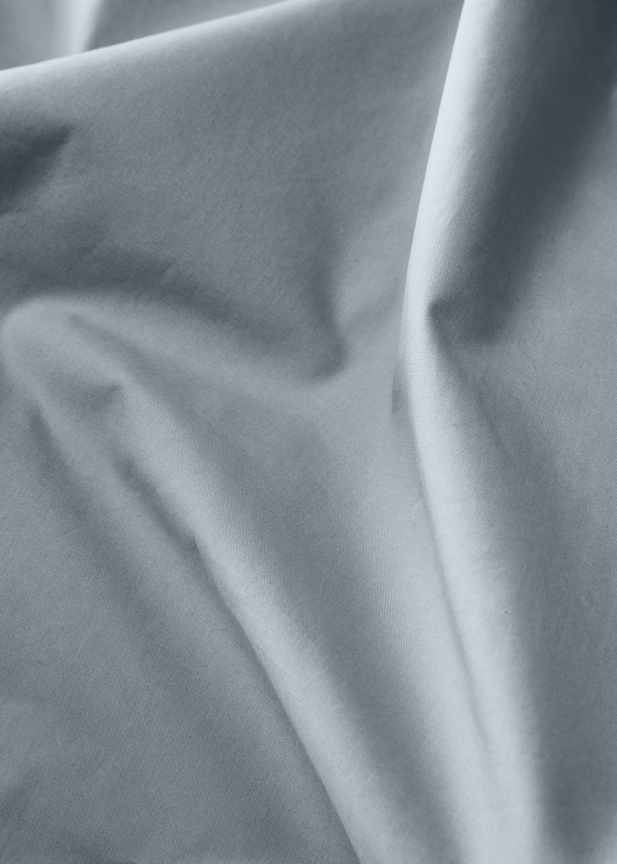 Cotton percale duvet cover with linen trim for 135/140 cm bed - Details of the article 2