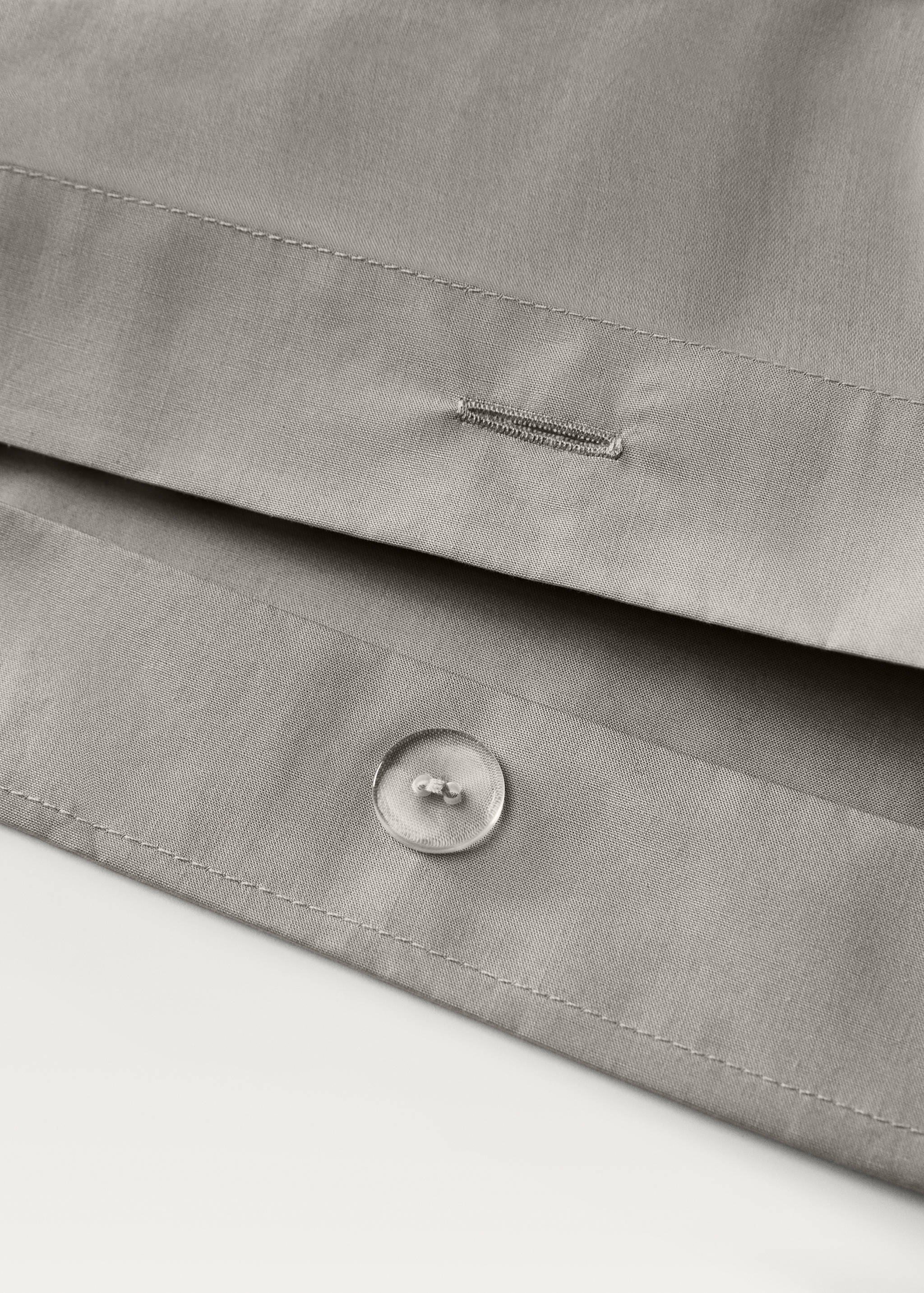 Cotton percale duvet cover with linen trim for 135/140 cm bed - Article without model