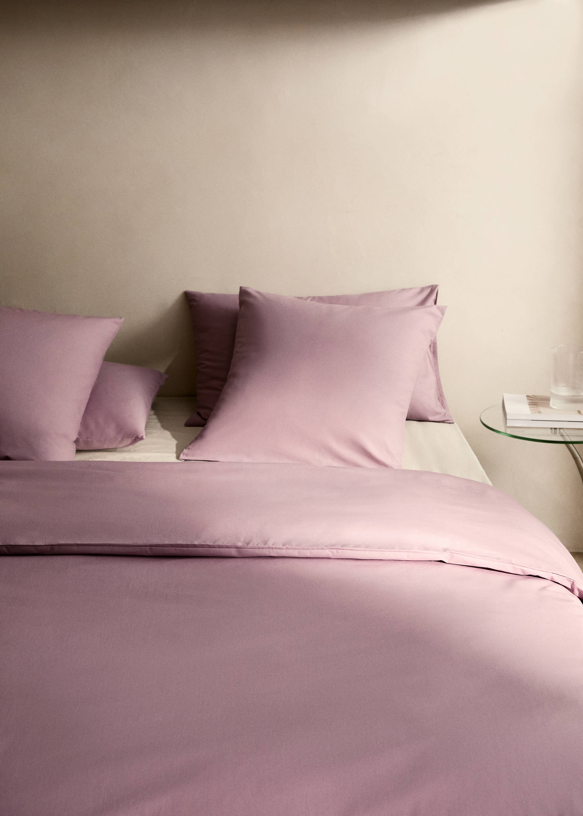 Cotton percale duvet cover with linen trim for 135/140 cm bed - Details of the article 7