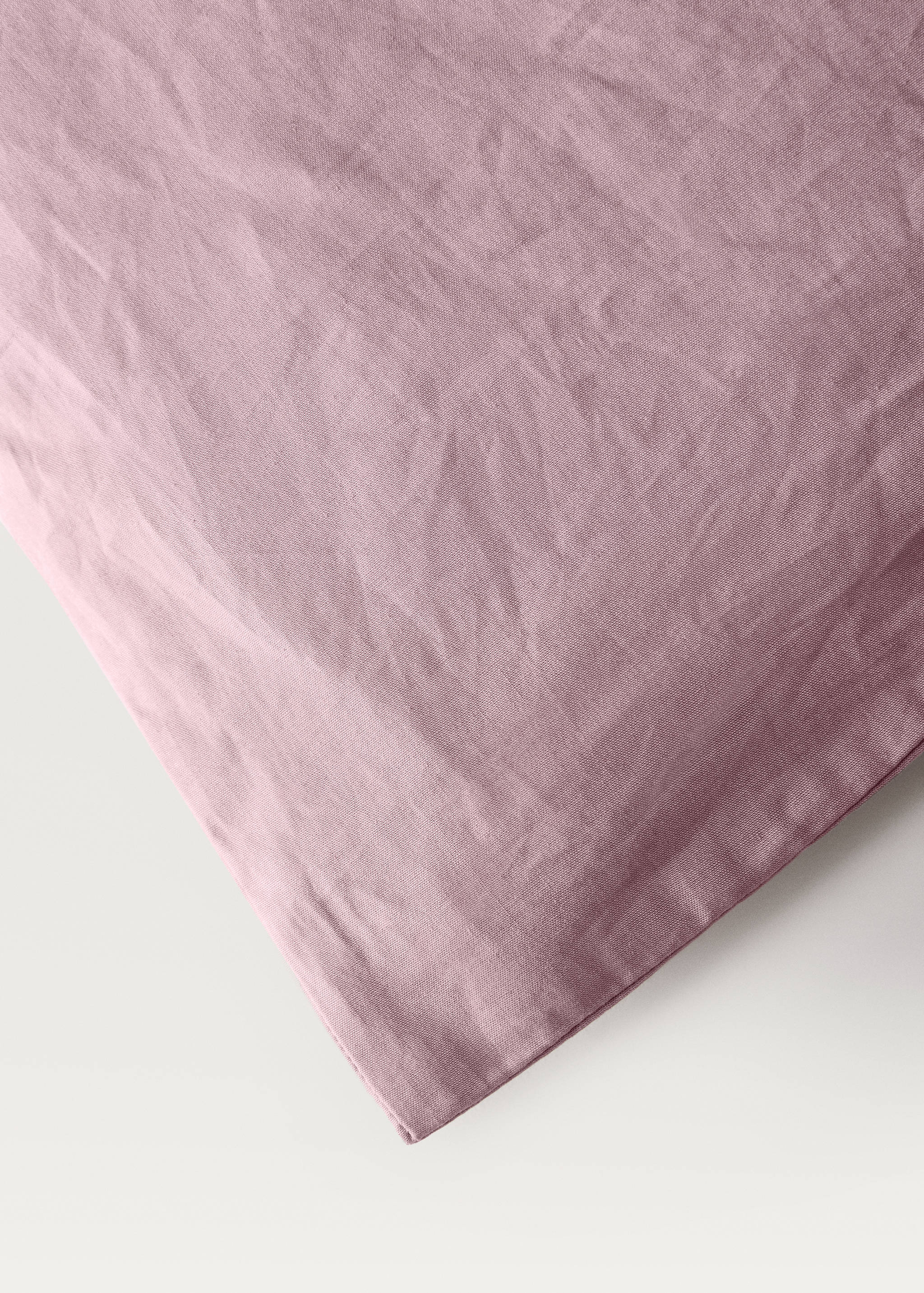 Cotton percale duvet cover with linen trim for 135/140 cm bed - Details of the article 1