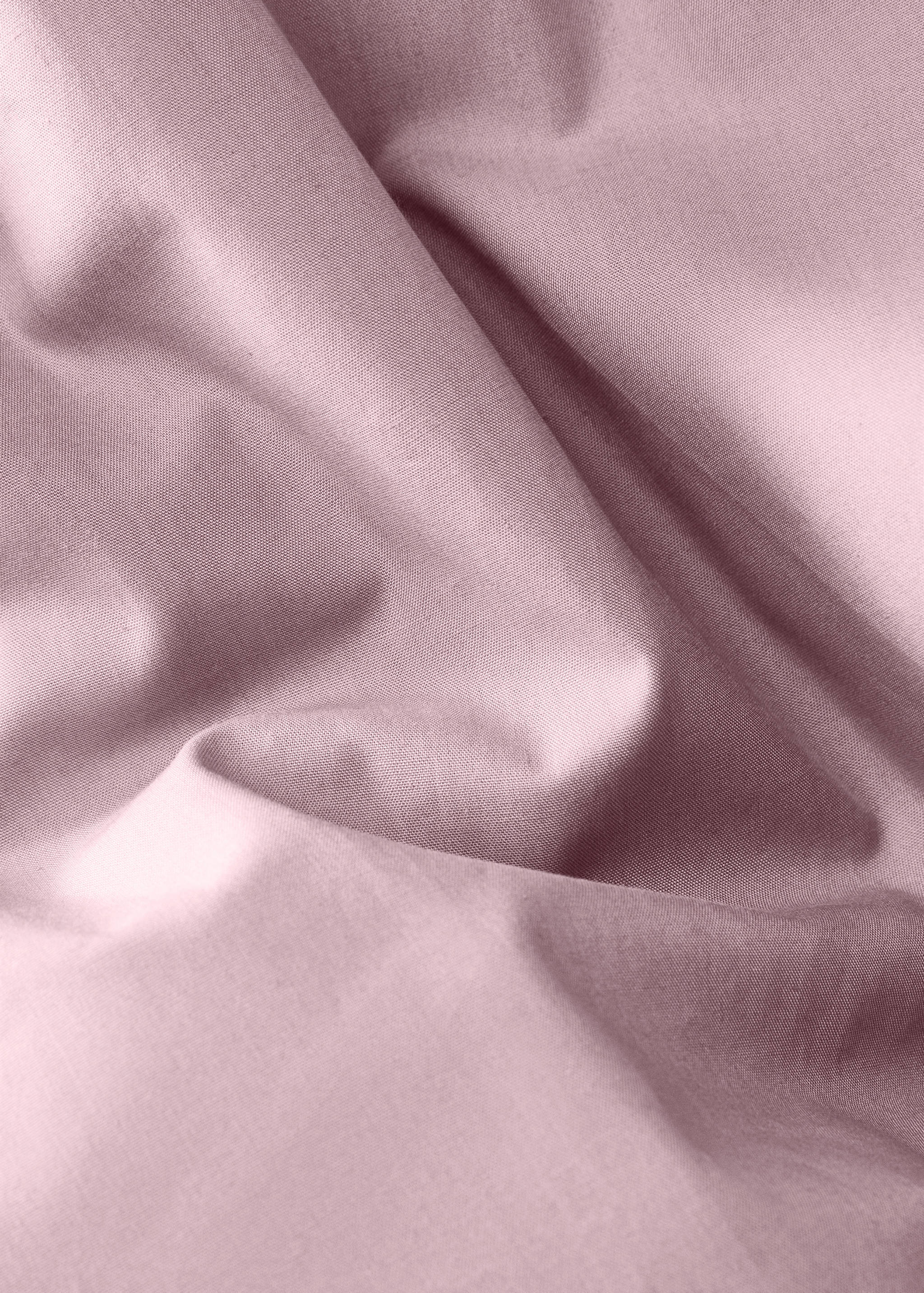Cotton percale duvet cover with linen trim for 135/140 cm bed - Details of the article 2