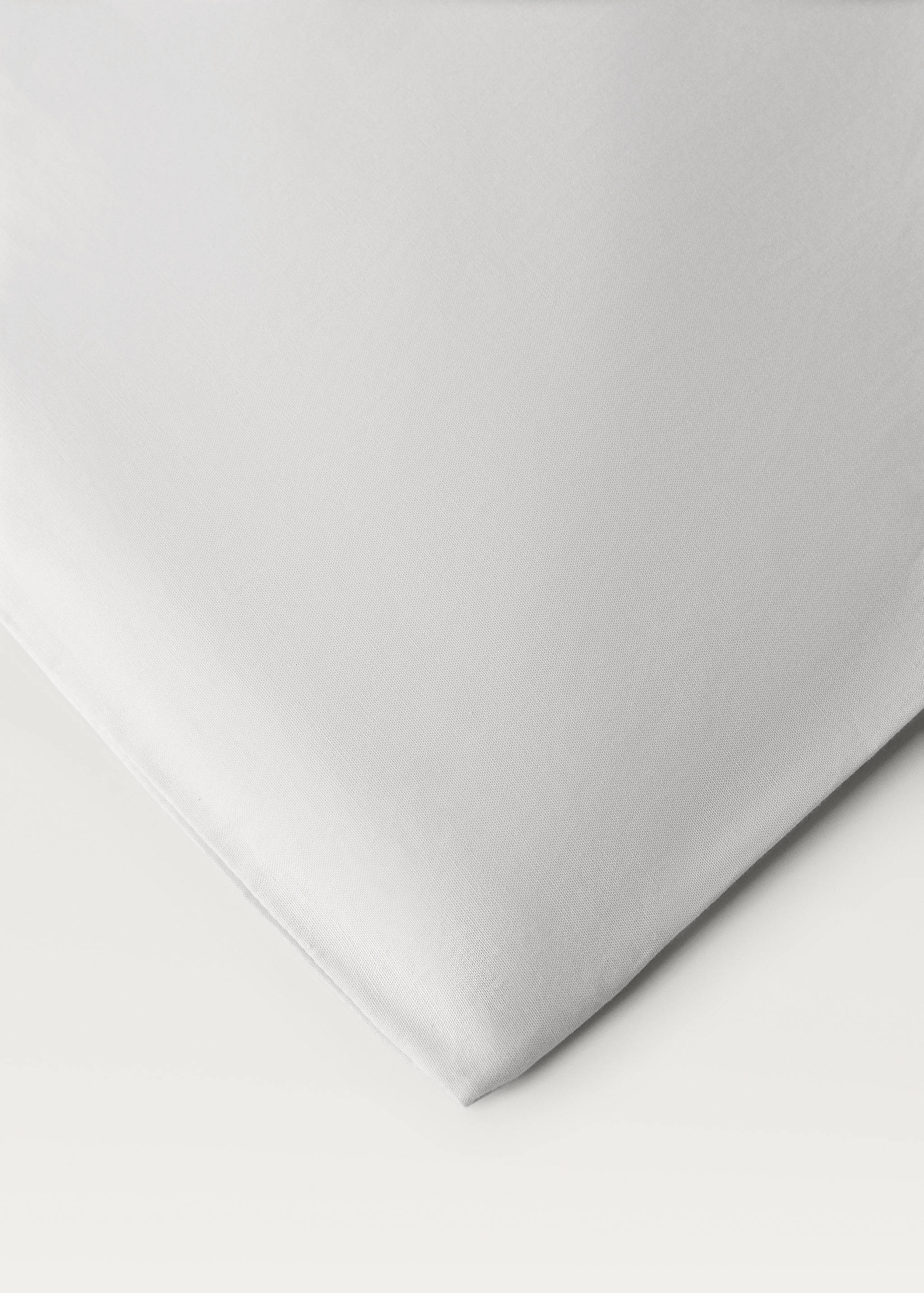 Cotton percale duvet cover with linen trim for 135/140 cm bed - Details of the article 1