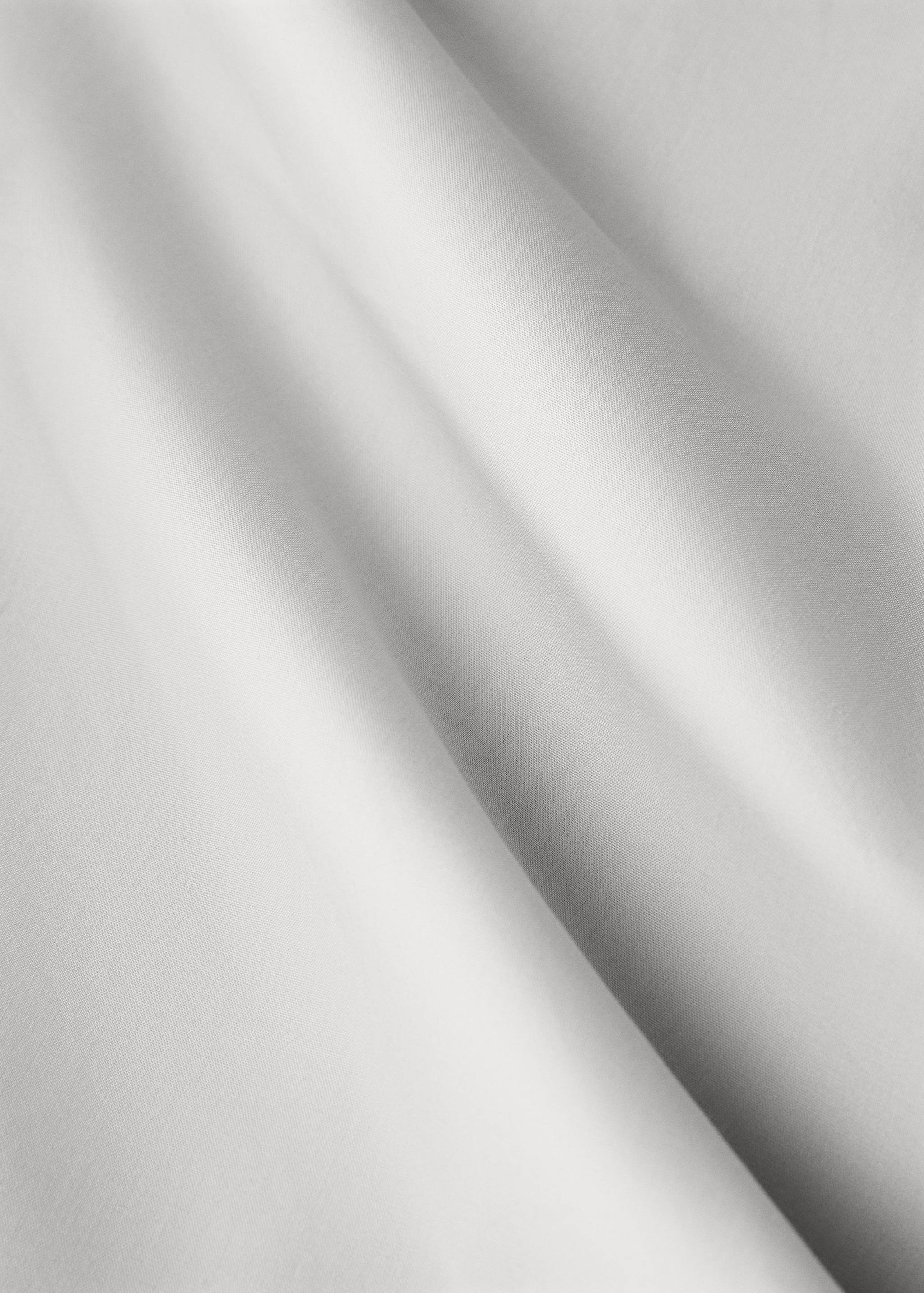 Cotton percale duvet cover with linen trim for 135/140 cm bed - Details of the article 3
