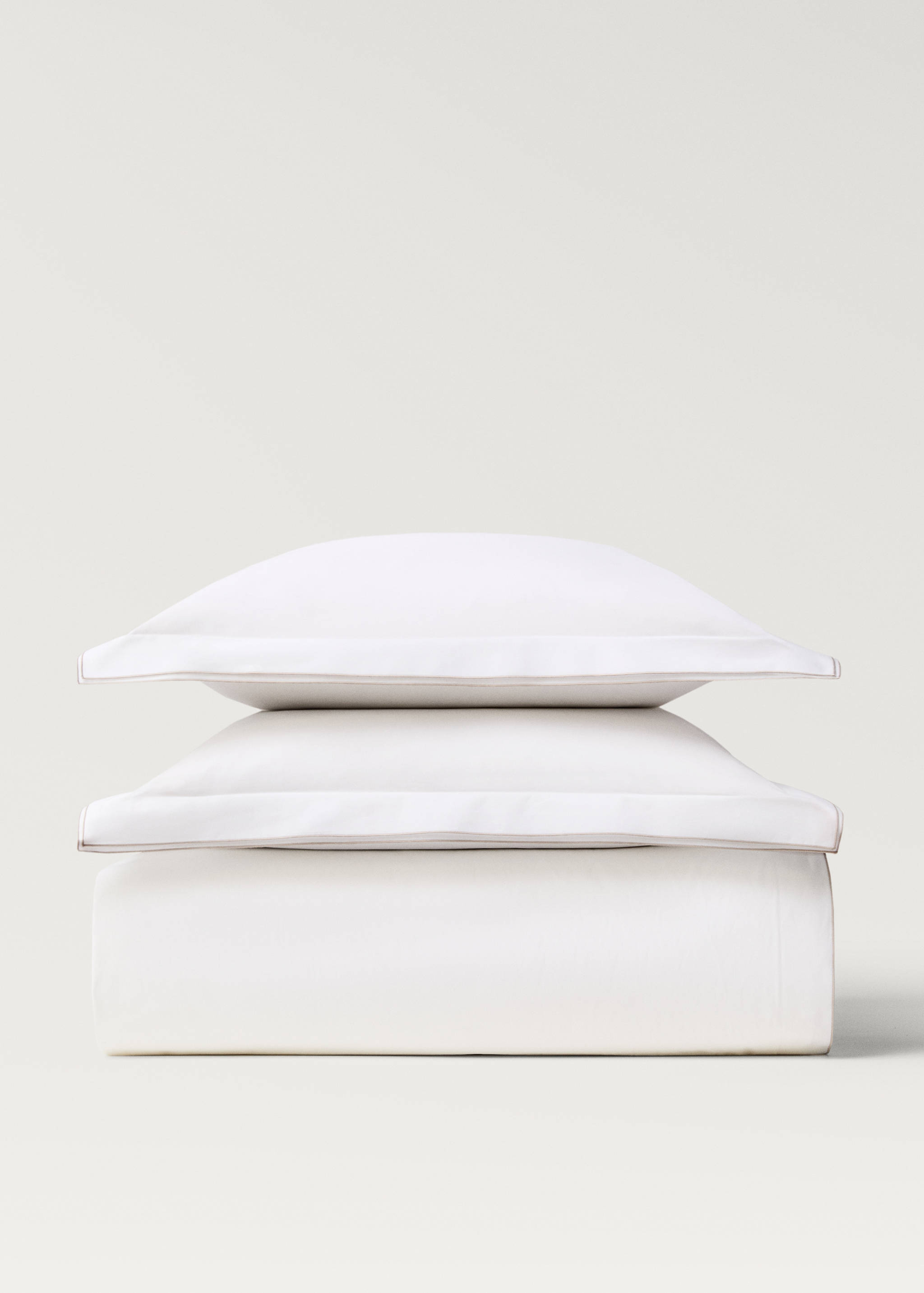 Cotton percale duvet cover with overlock for 150/160 cm bed - Article without model