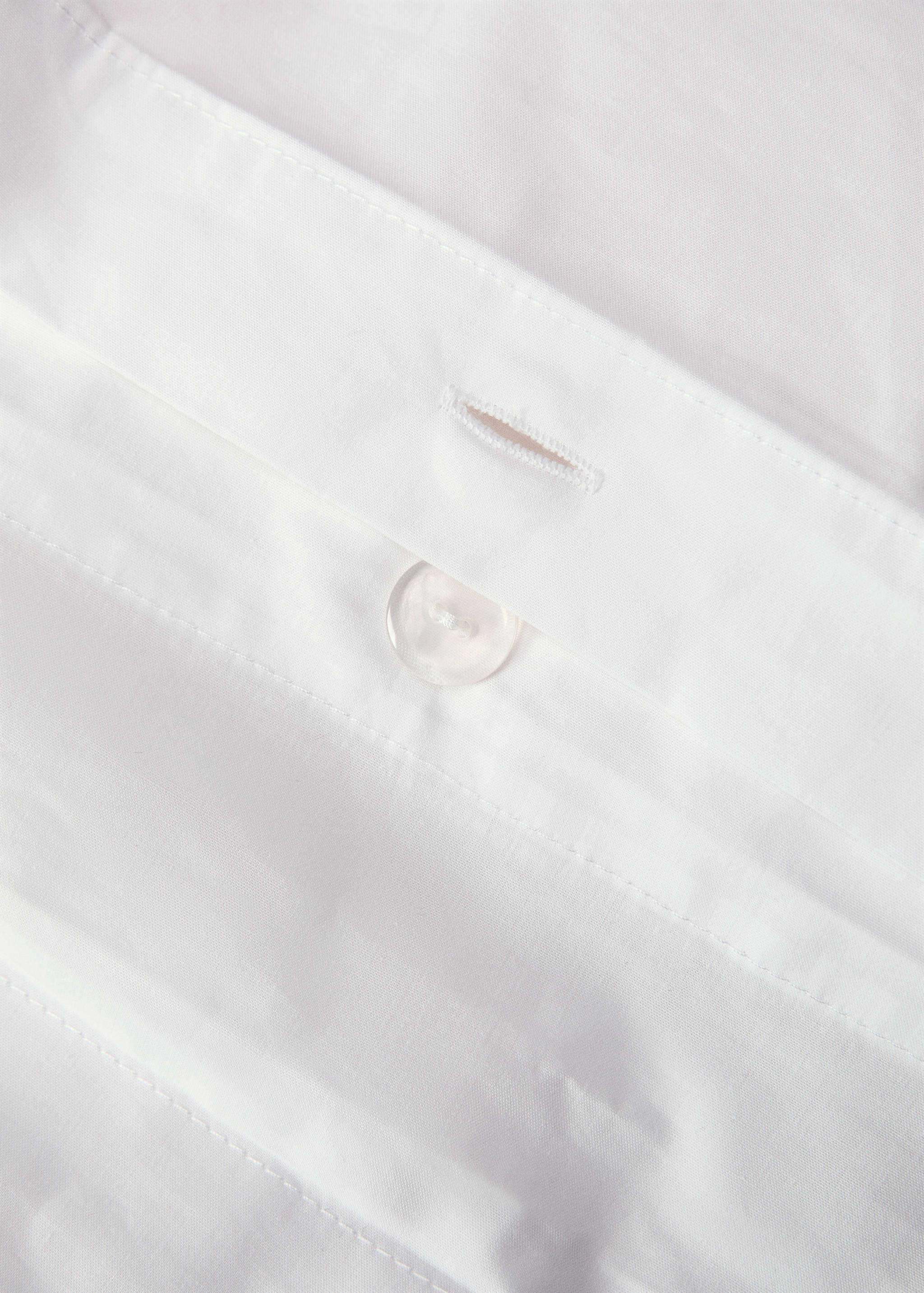 Cotton percale duvet cover with overlock for 150/160 cm bed - Details of the article 1