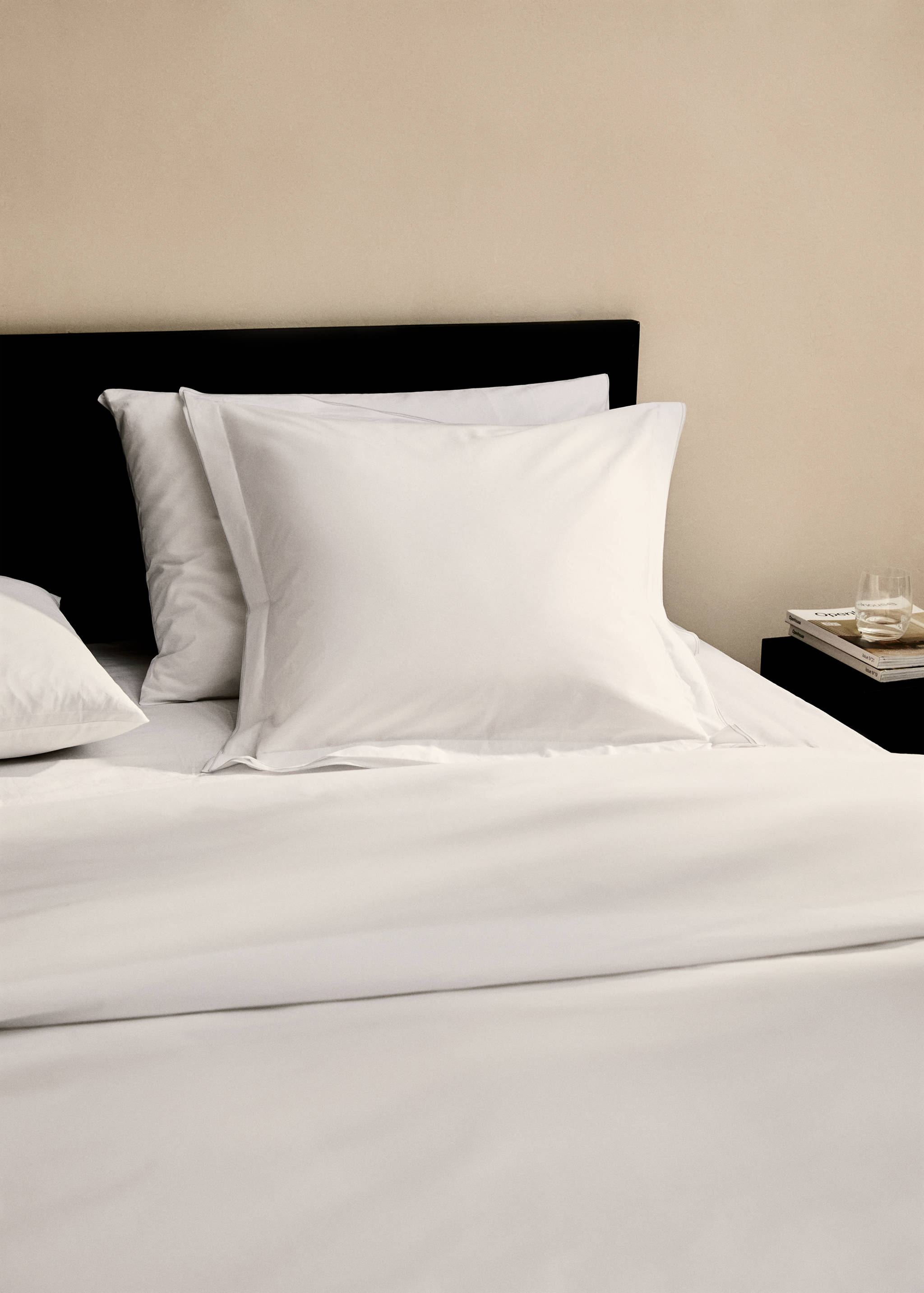 Cotton percale duvet cover with overlock for 150/160 cm bed - Details of the article 7