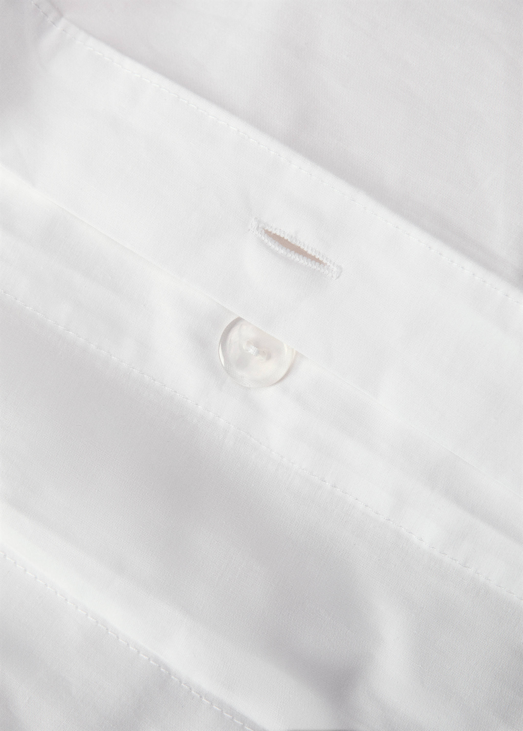 Cotton percale duvet cover with overlock for 150/160 cm bed - Details of the article 1
