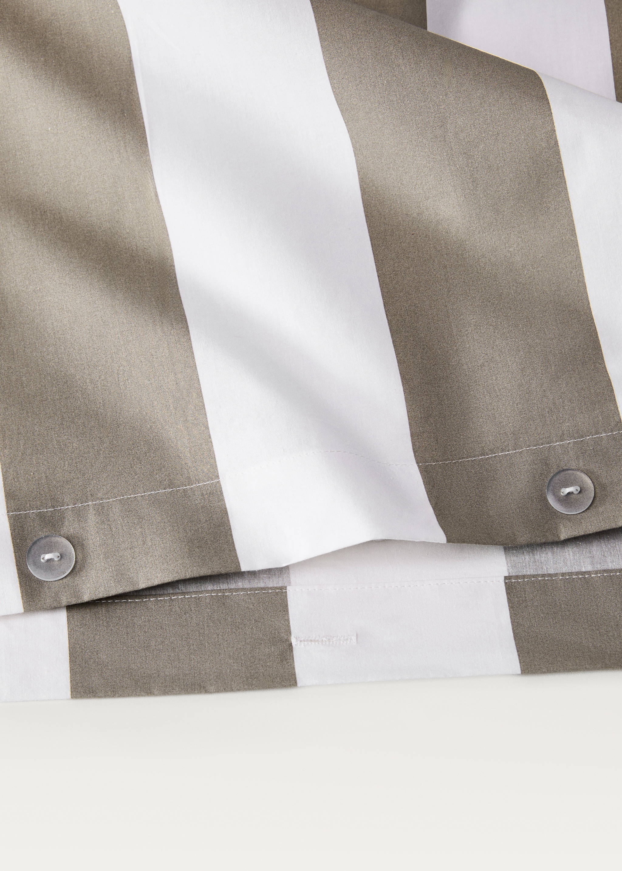 500-thread cotton percale striped duvet cover for 90 cm bed - Details of the article 1