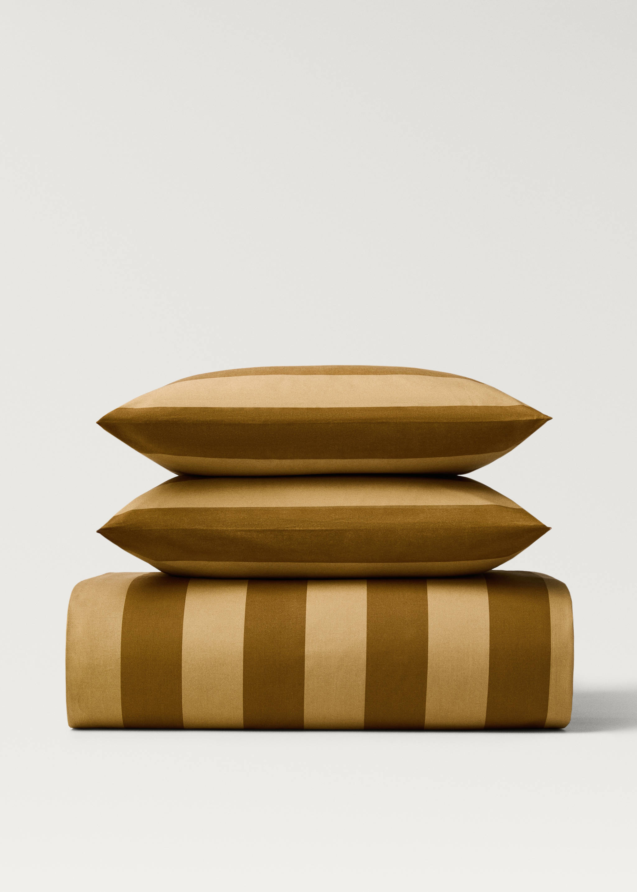 500-thread cotton percale striped duvet cover for 90 cm bed - Article without model