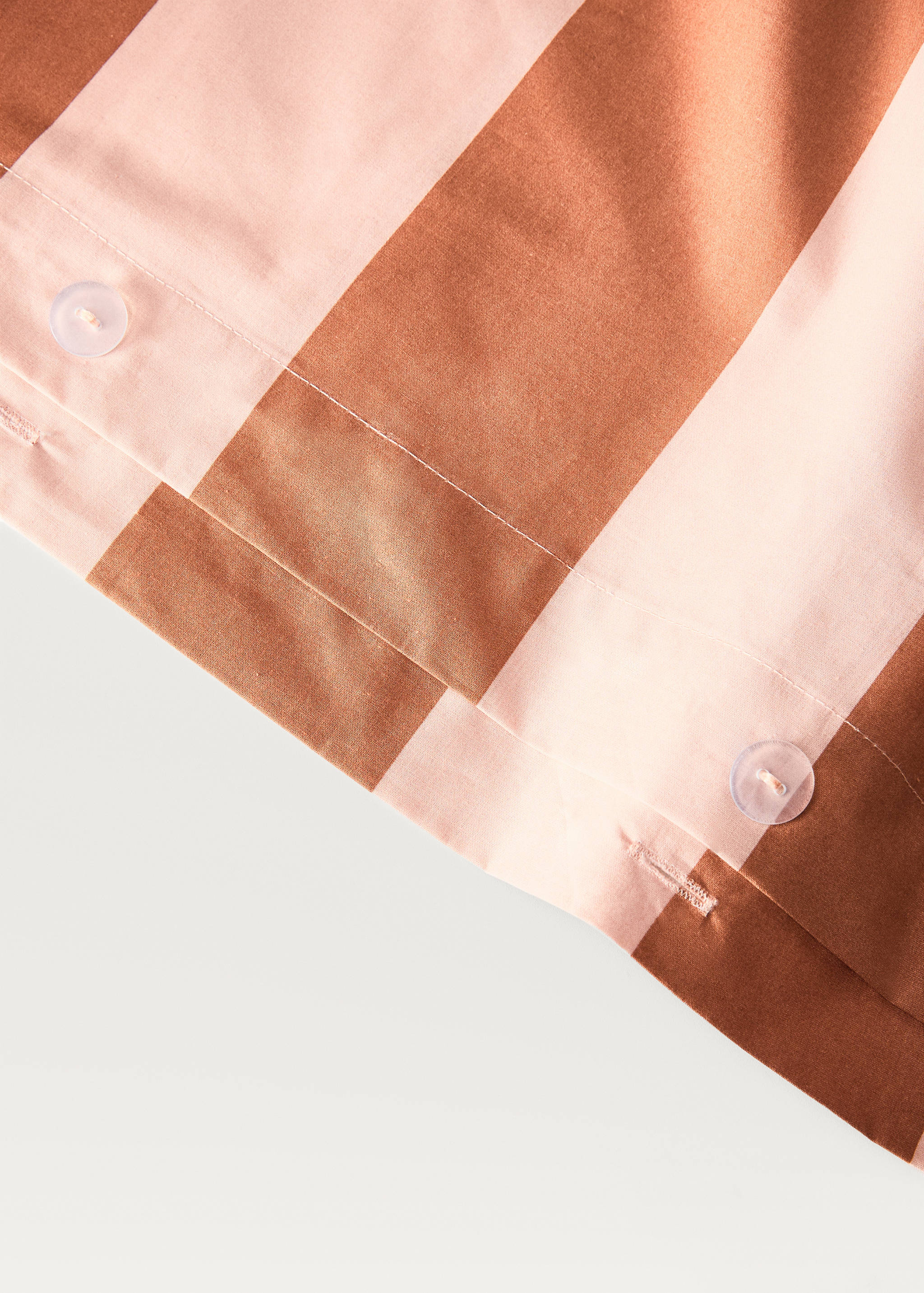500-thread cotton percale striped duvet cover for 90 cm bed - Details of the article 2