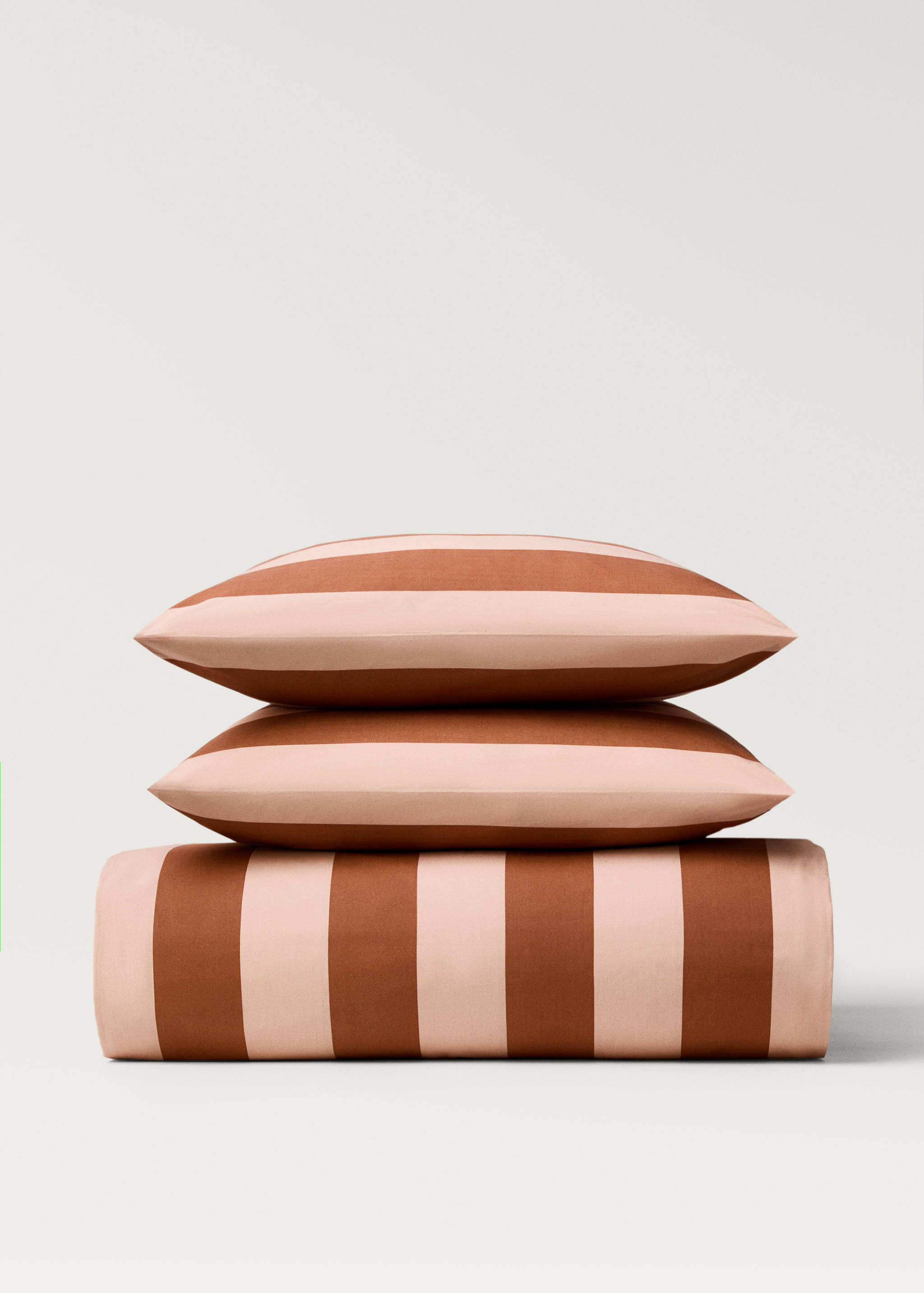 500-thread cotton percale striped duvet cover for 53.15/55.12 in bed - Article without model