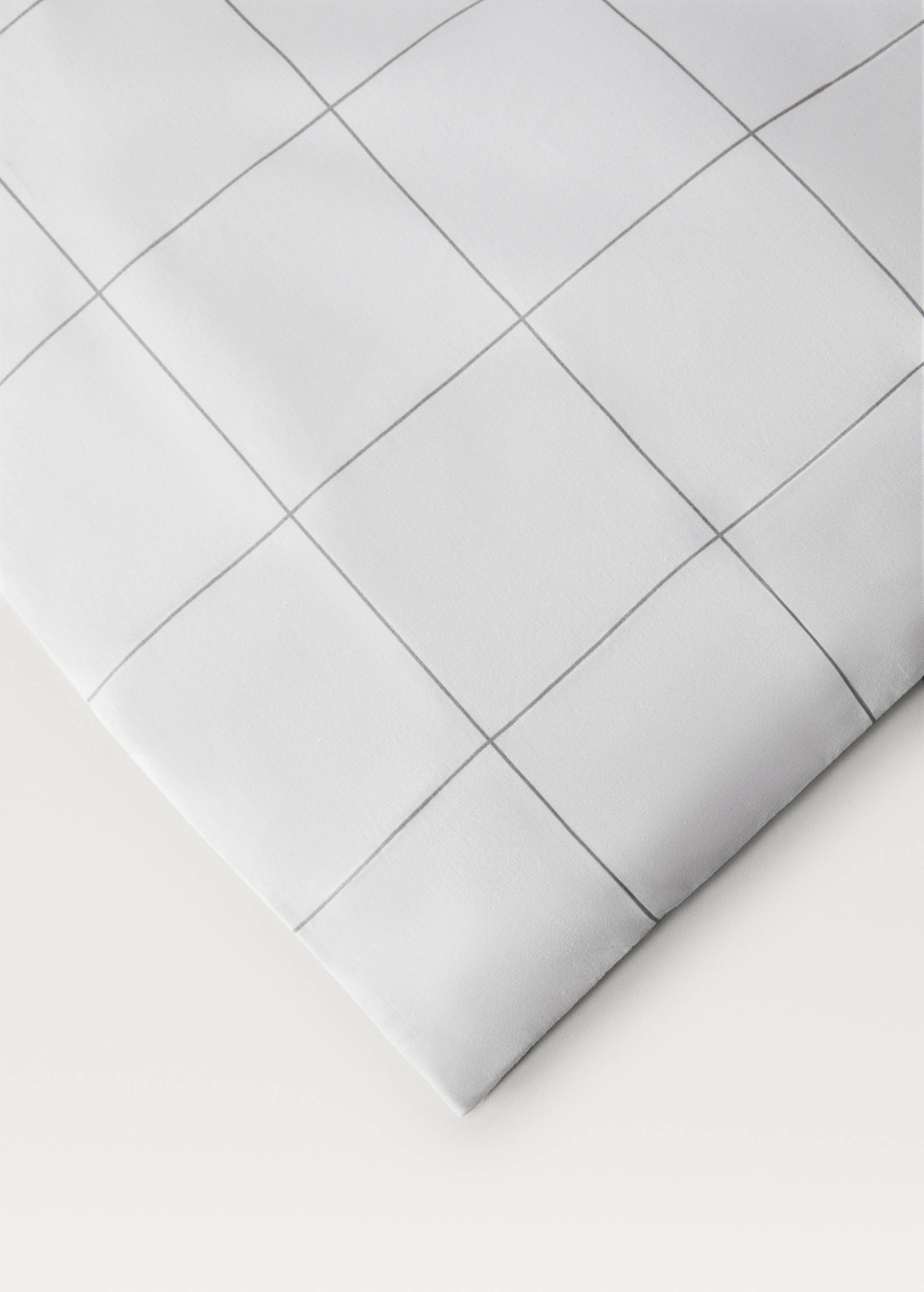 Housse de couette percale de coton réversible à rayures lit 135/140 cm - Détail de l'article 2