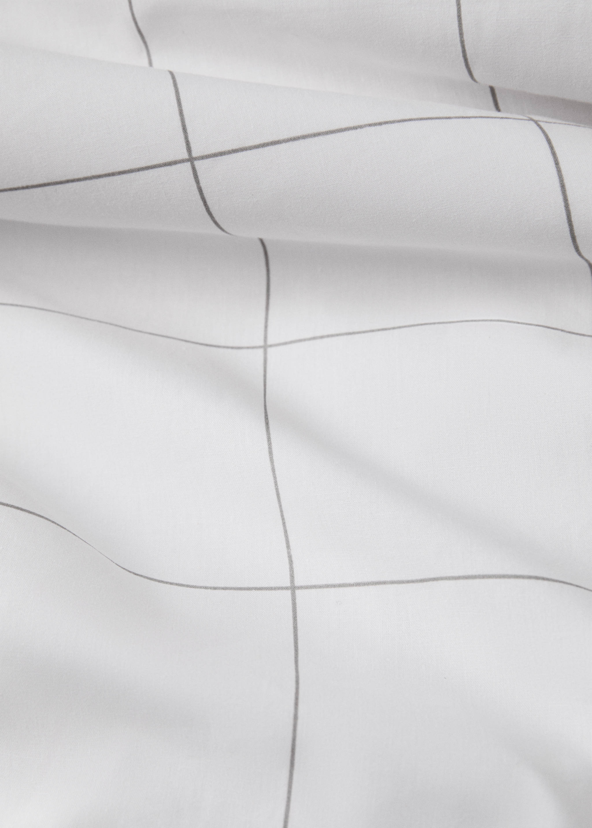 Housse de couette percale de coton réversible à rayures lit 135/140 cm - Plan moyen
