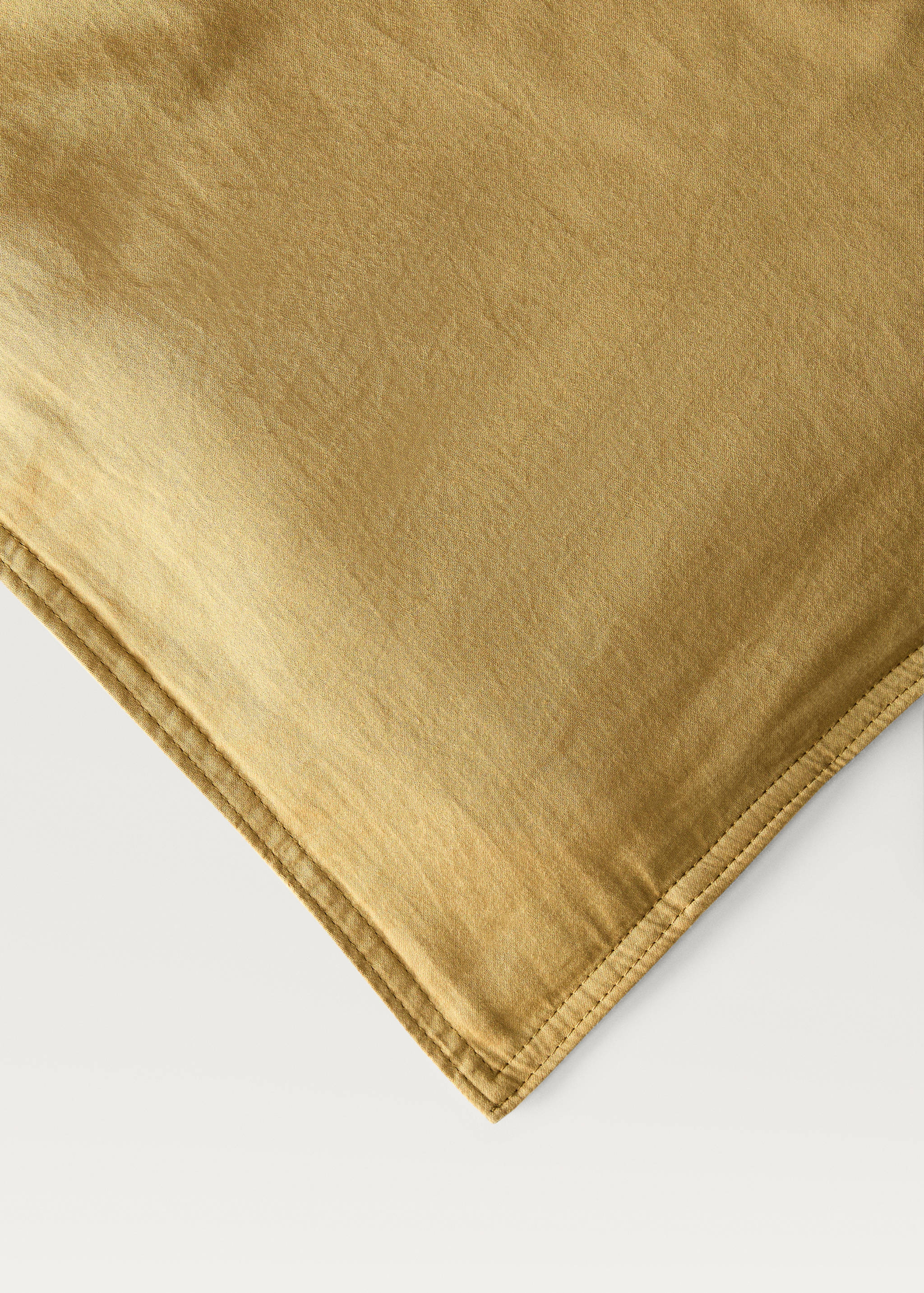 Washed satin cotton duvet cover with double stitching Single bed - Details of the article 3